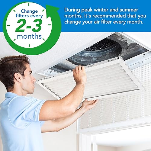Miniatura 6 de LotFancy Filtro de aire MERV 8 de 14 x 25 x 1 pulgadas (paquete de 4) filtros de aire plisados para calefacción, repuesto para sistemas de aire