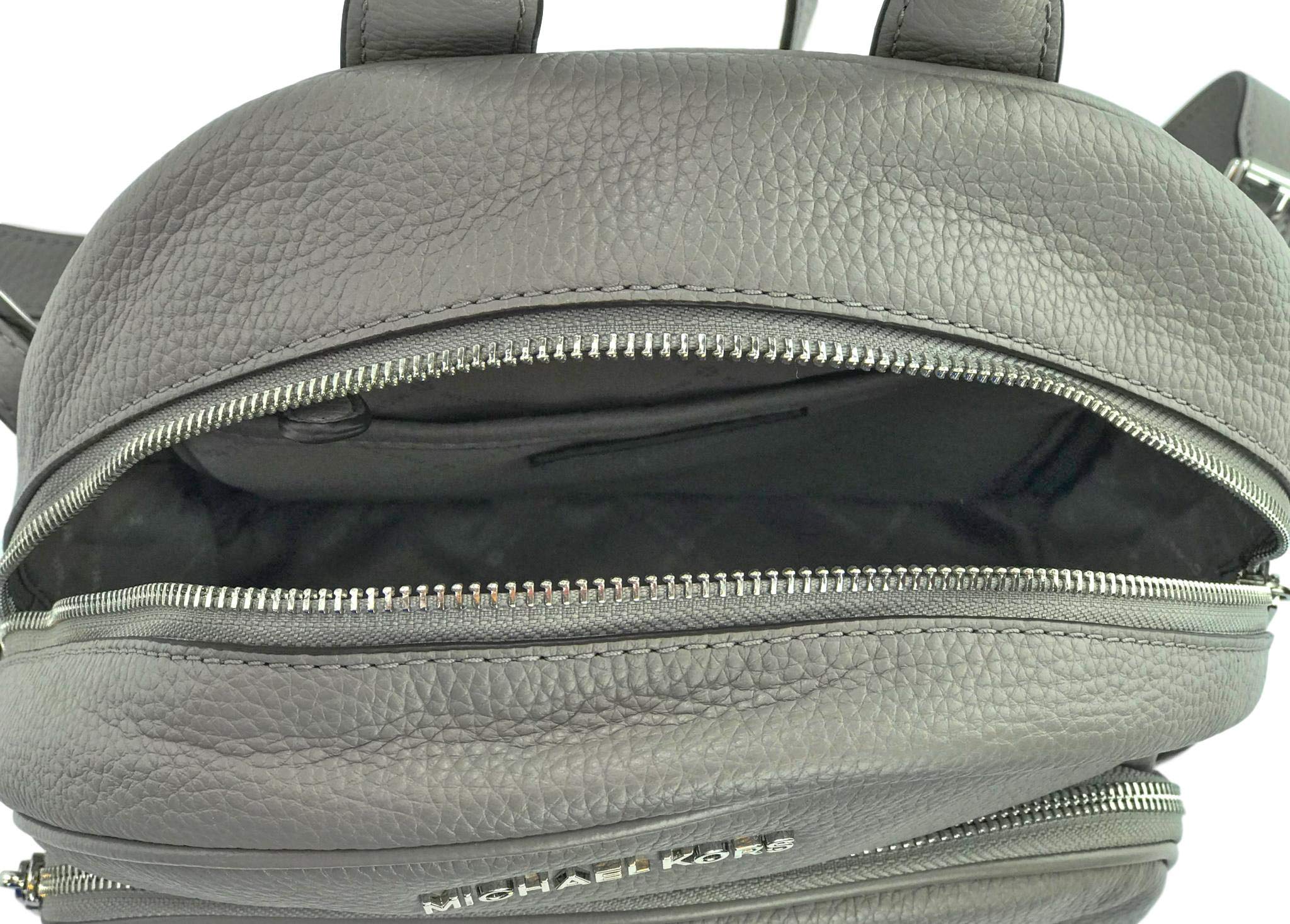 Michael Kors Abbey Large Backpack ash gray Michael Kors Abbey Backpack Bag Pebbled Leather Medium Ash  main image 2
