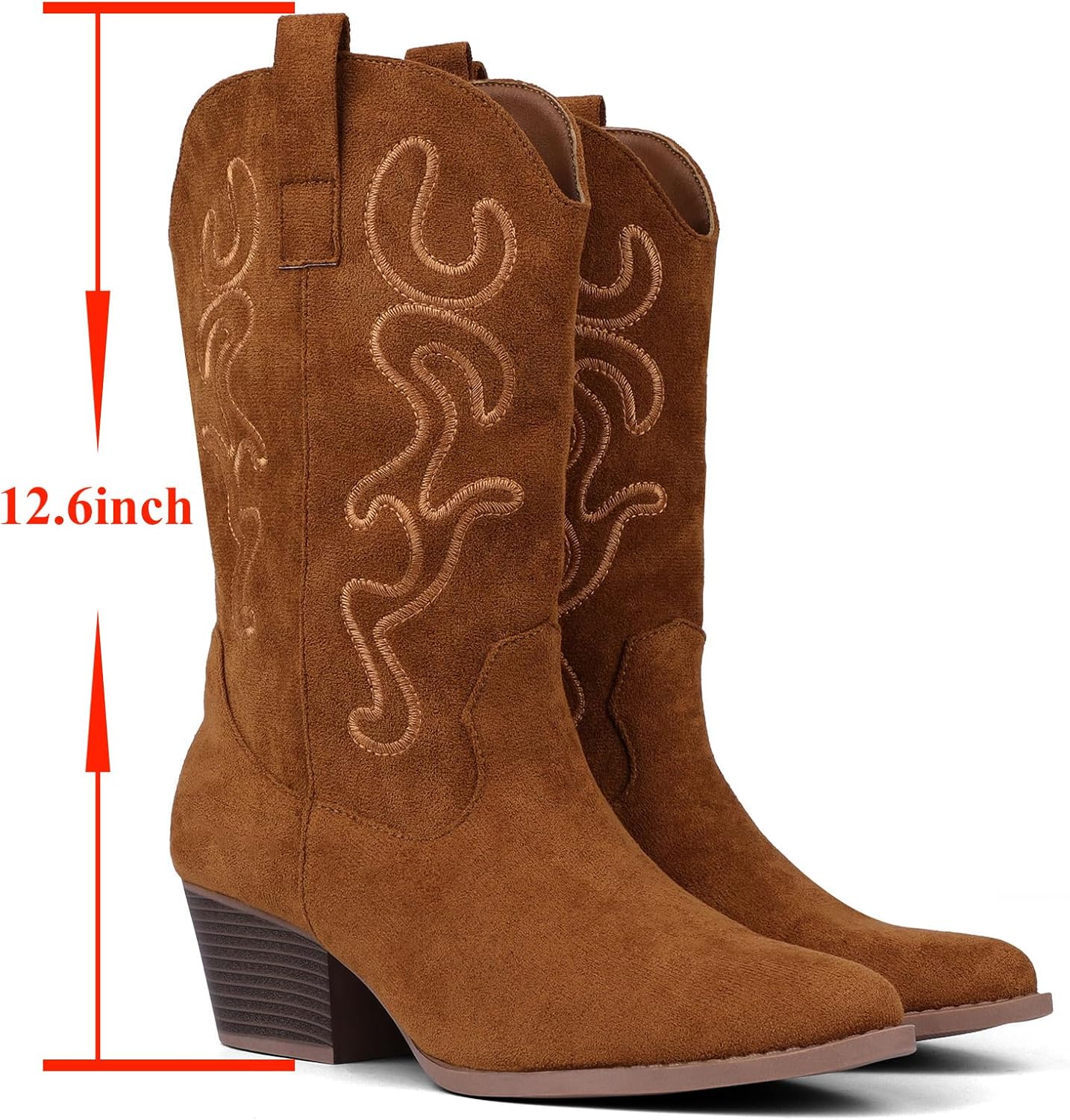 Bandkos Cowboy Boots for Women Cowgirl Mid Calf Western Embroidered... - Picture 58 of 70