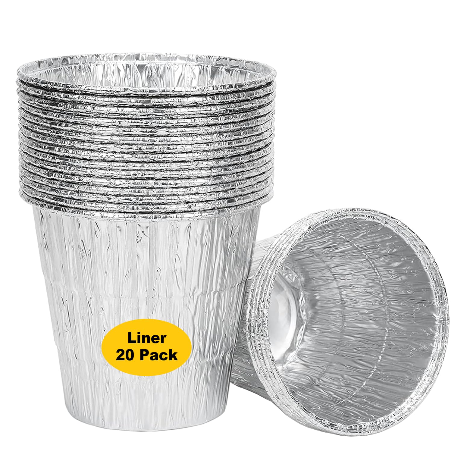 Waltboar BAC407 Grease Bucket Liner, BBQ Grease Collection Pans; 20-Pack