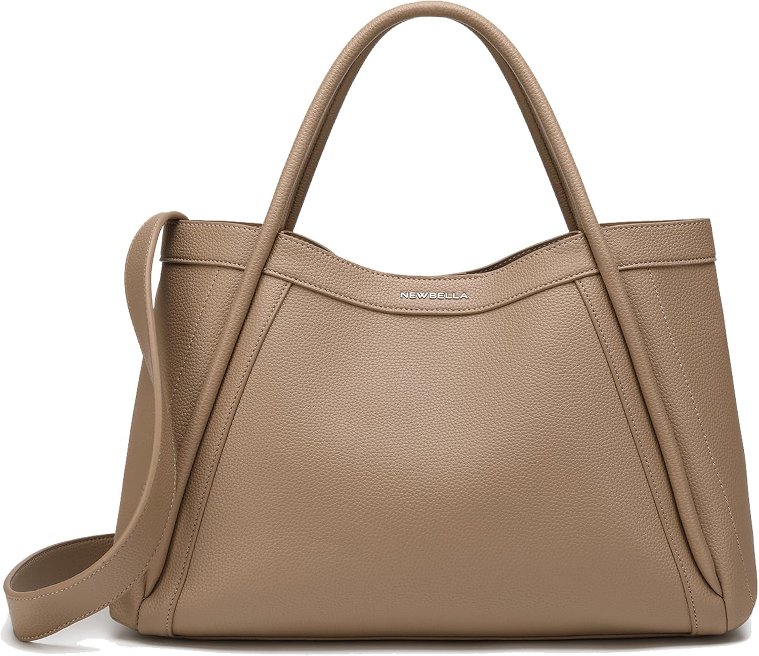 NEWBELLA Kelly Vegan Leather Tote Bag for Women - Stylish Versatile Commute Top Handle Bag, Hobo Shoulder Handbag with Purse