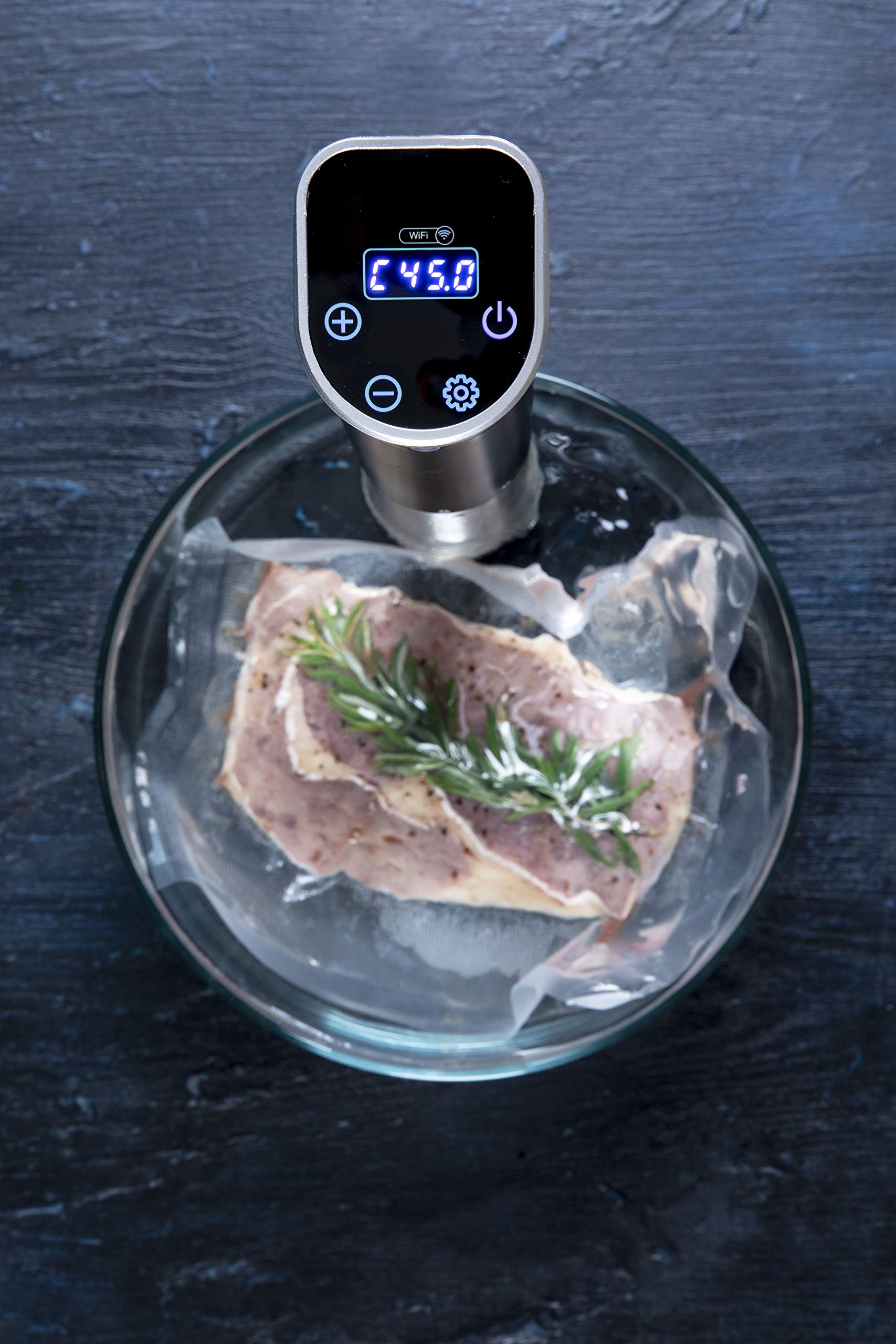 Gastronoma 18310009 WIFI Sous Vide Stick Garer, APP en alemán, 1000 W, diseño de acero inoxidable