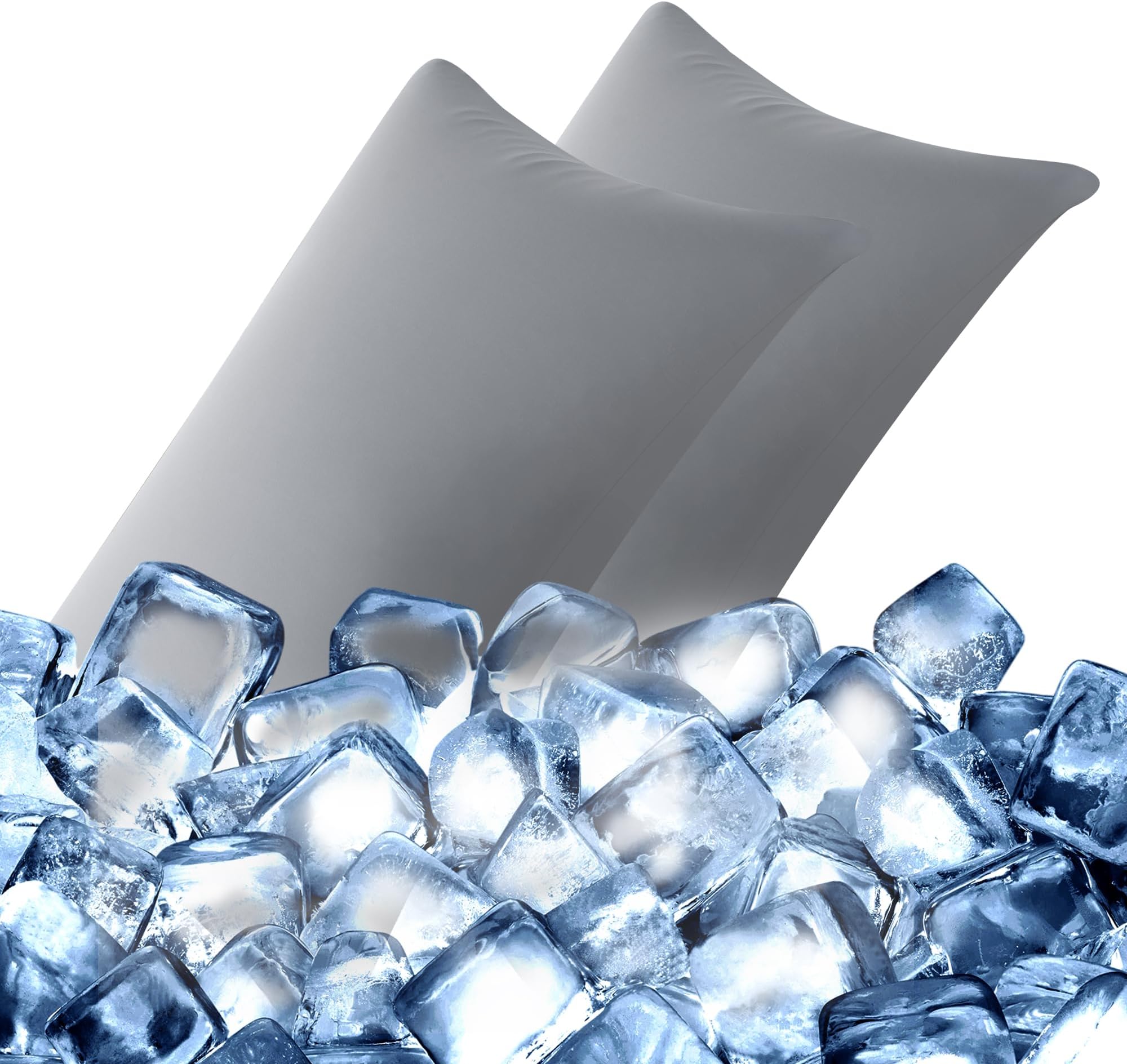 Pillow Cases Cooling Pillow Cases Pillow Protector Pillow Covers with Zipper for Hot Sleepers & Night Sweats Arc-Chill Q-max>0.5 Silky Soft & Breathable Standard Size 20"x26" Grey