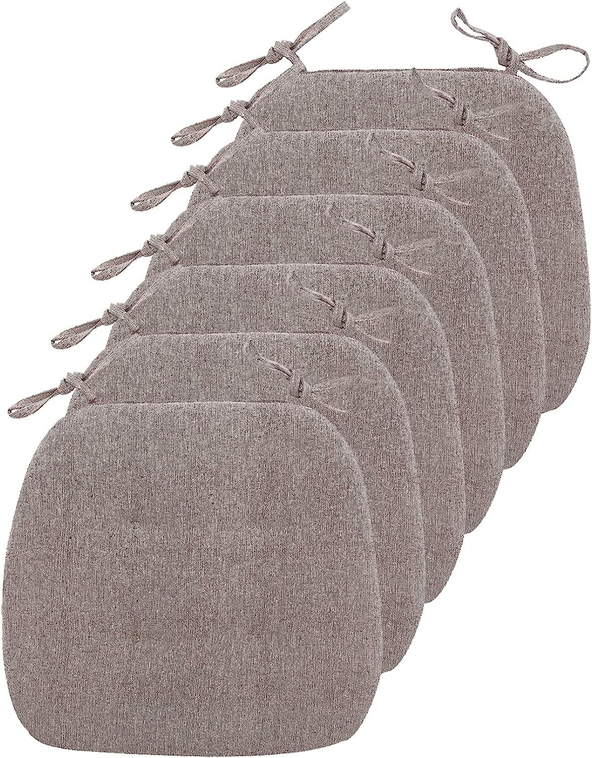 Coussins antidérapants DCushs lot de 6 avec attaches pour chaises de cuisine et salle à manger