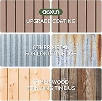 Vista 2 de Aoxun Cobertizo de almacenamiento al aire libre de 10 x 8 pies con puerta grande bisagrada doble Cobertizo de jardín de utilidad con puerta