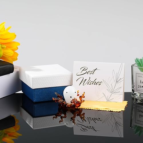 Miniatura 4 de Figura de vidrio soplado a mano, decoración de pulpo, regalos para mujeres, figuras de cristal de pulpo, regalos para amantes del pulpo, estatua de