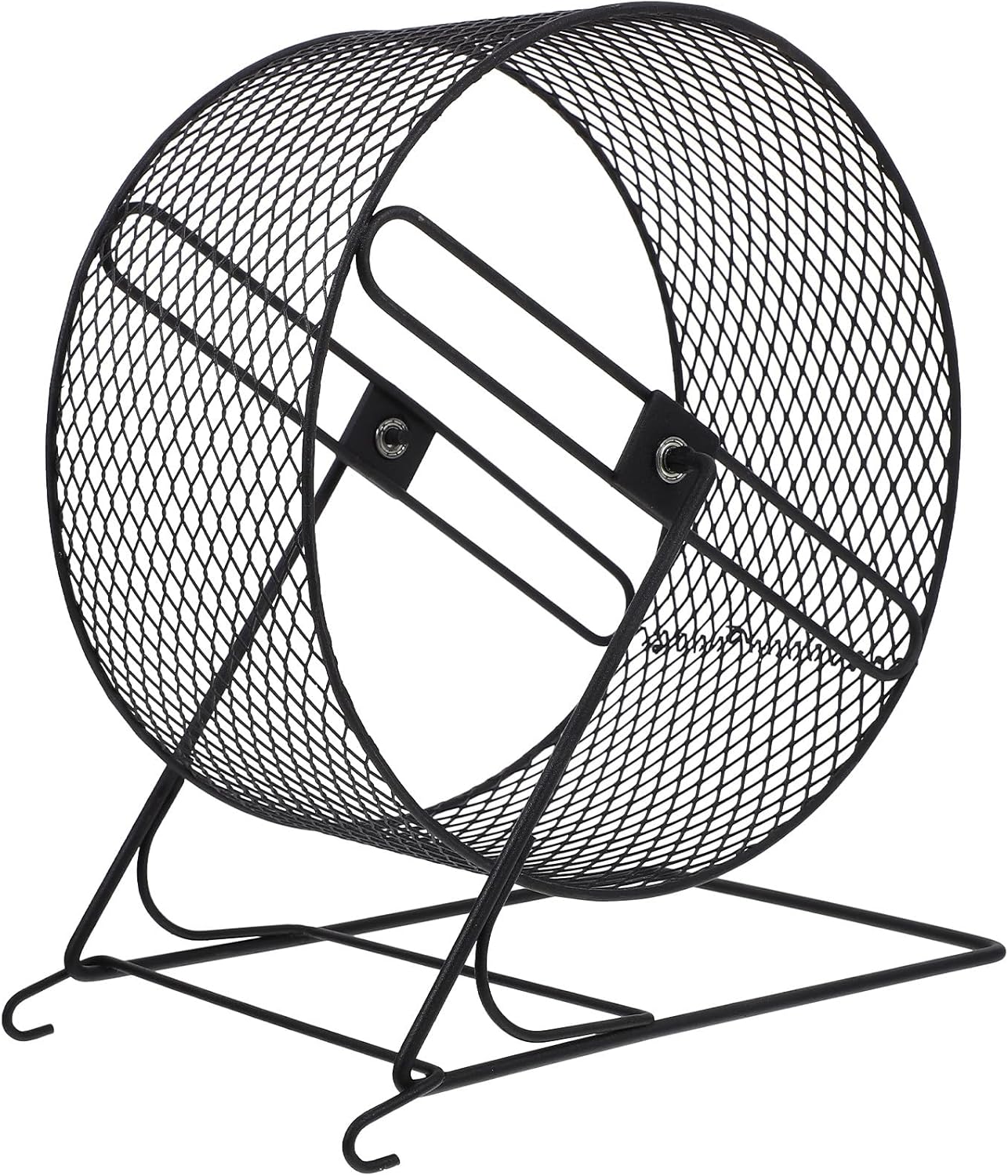 Beavorty Silent Running Wheel for Hamsters and Squirrels, Black Iron 21cm Exercise Wheel Without Screws, Small Animal for Hedgehogs, Sugar Gliders, and Gerbils