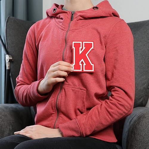 Miniatura 571 de Parches de letras termo-adhesivas de alta calidad – Lindas letras para ropa – Parche universitario para ropa – Letras bordadas de 4 1/2 parches