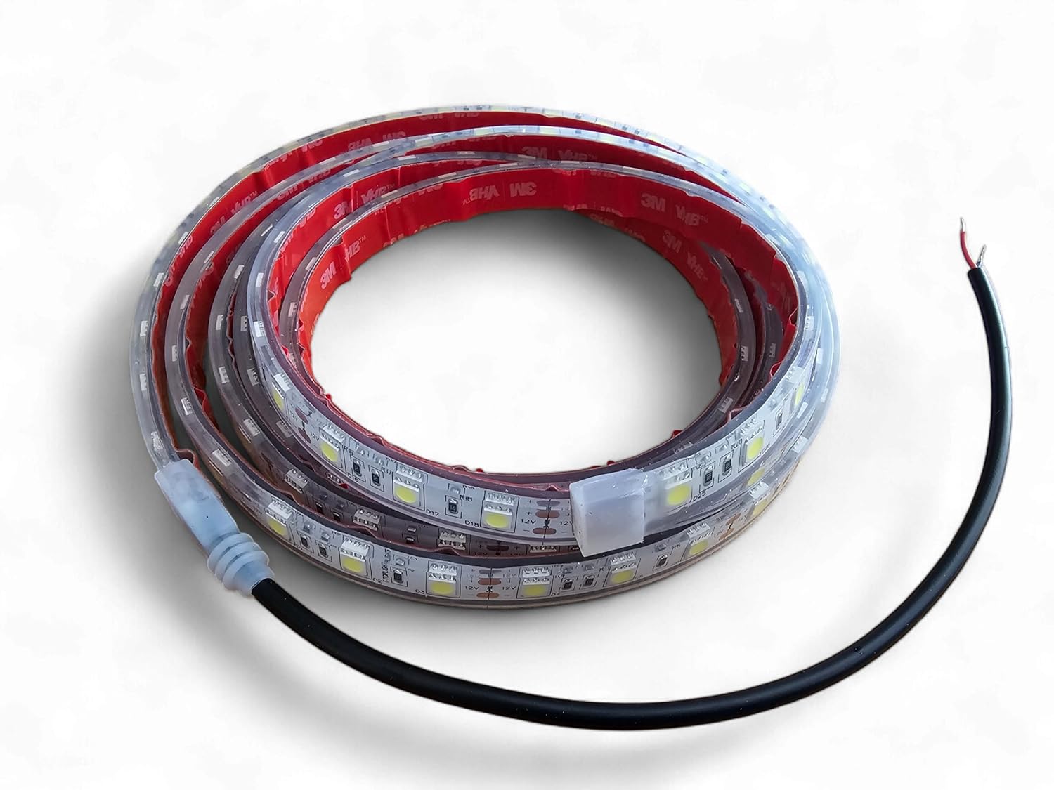 T-Toplights 8FT RED Marine Submersible Strip | 12V LED Boat Light | IP68 Waterproof Tape | Under Gunnel Lights