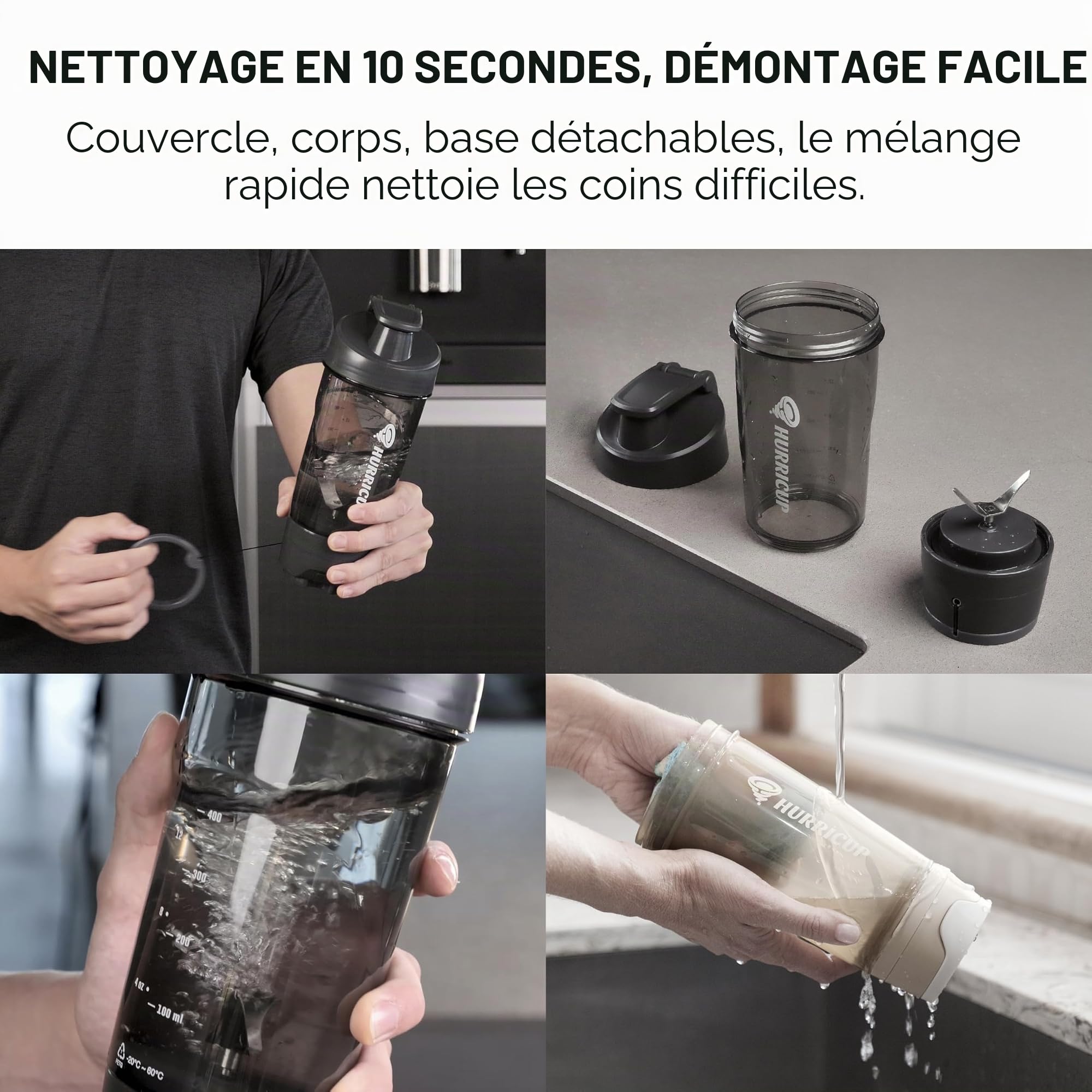Shaker Protein Shake en acier inoxydable 650 ml – Technologie de mélange manuel, sans secousses et sans mousse – Idéal pour l'extérieur, la cuisine, la salle de sport et le bureau – Sans BPA | Design