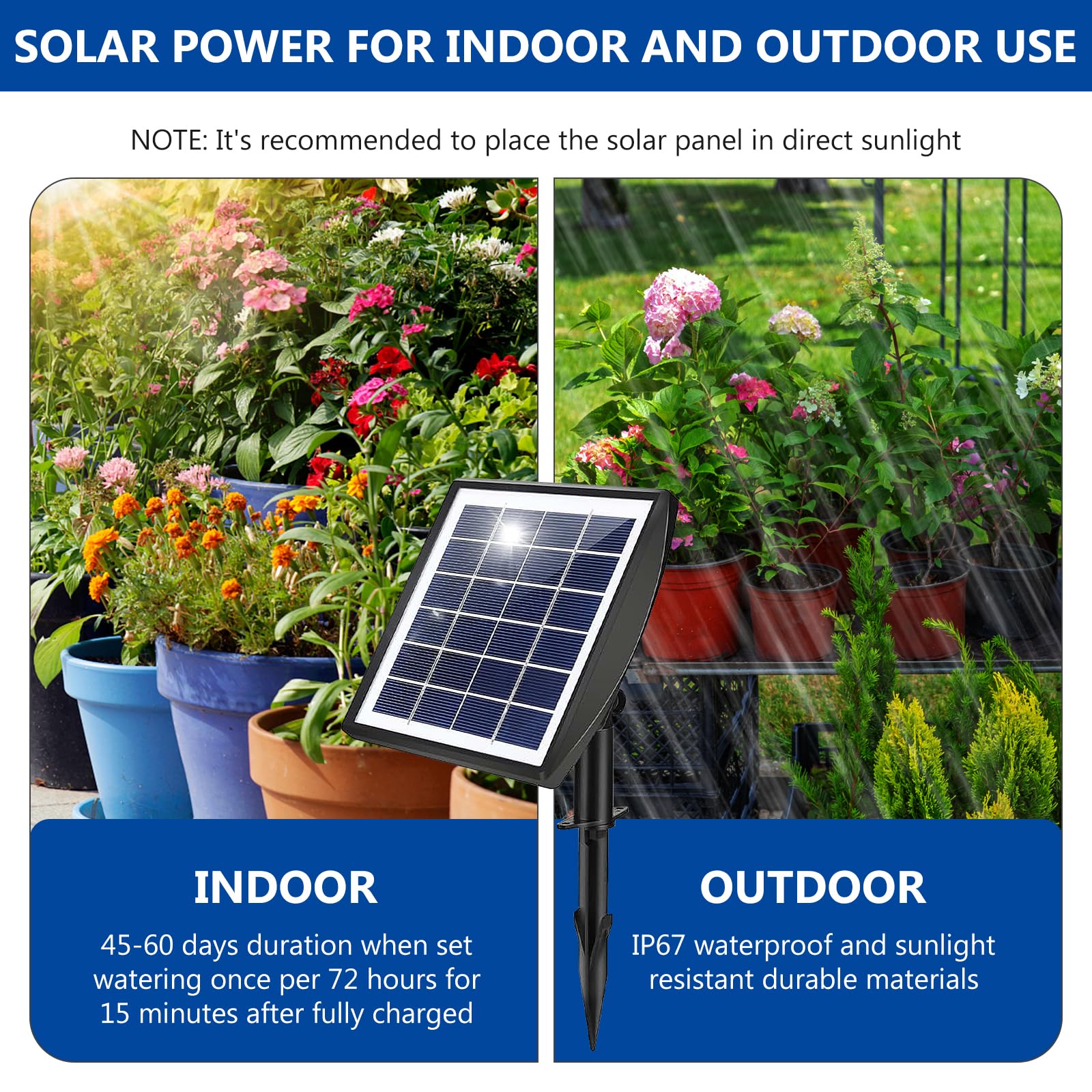 Solar Bewässerungssystem 2025 - Automatische Tröpfchenbewässerung Mit 15m Schlauch
