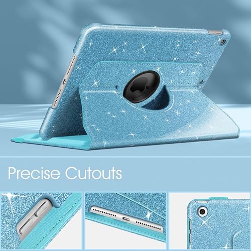 Vista 163 de Fintie - Funda giratoria para iPad de 9ª generación / 8ª generación / 7ª generación, de 10.2 pulgadas, funda giratoria en 360 grados, funda Azul