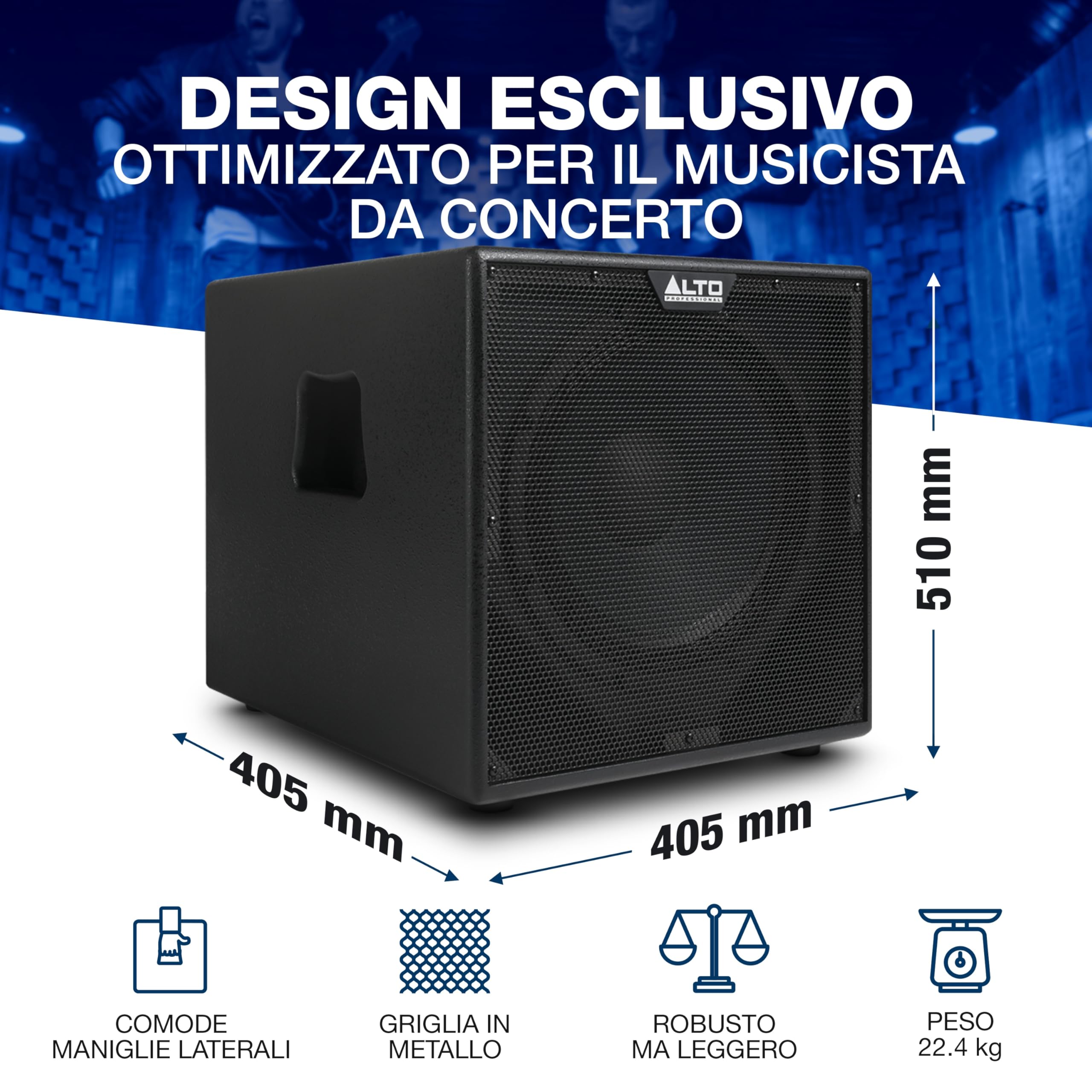 ALTO TX12S Subwoofer PA Amplificato 900W 12" | Prestazioni DSP, Bobina 2", Bassi Profondi e Installazione Plug-and-Play