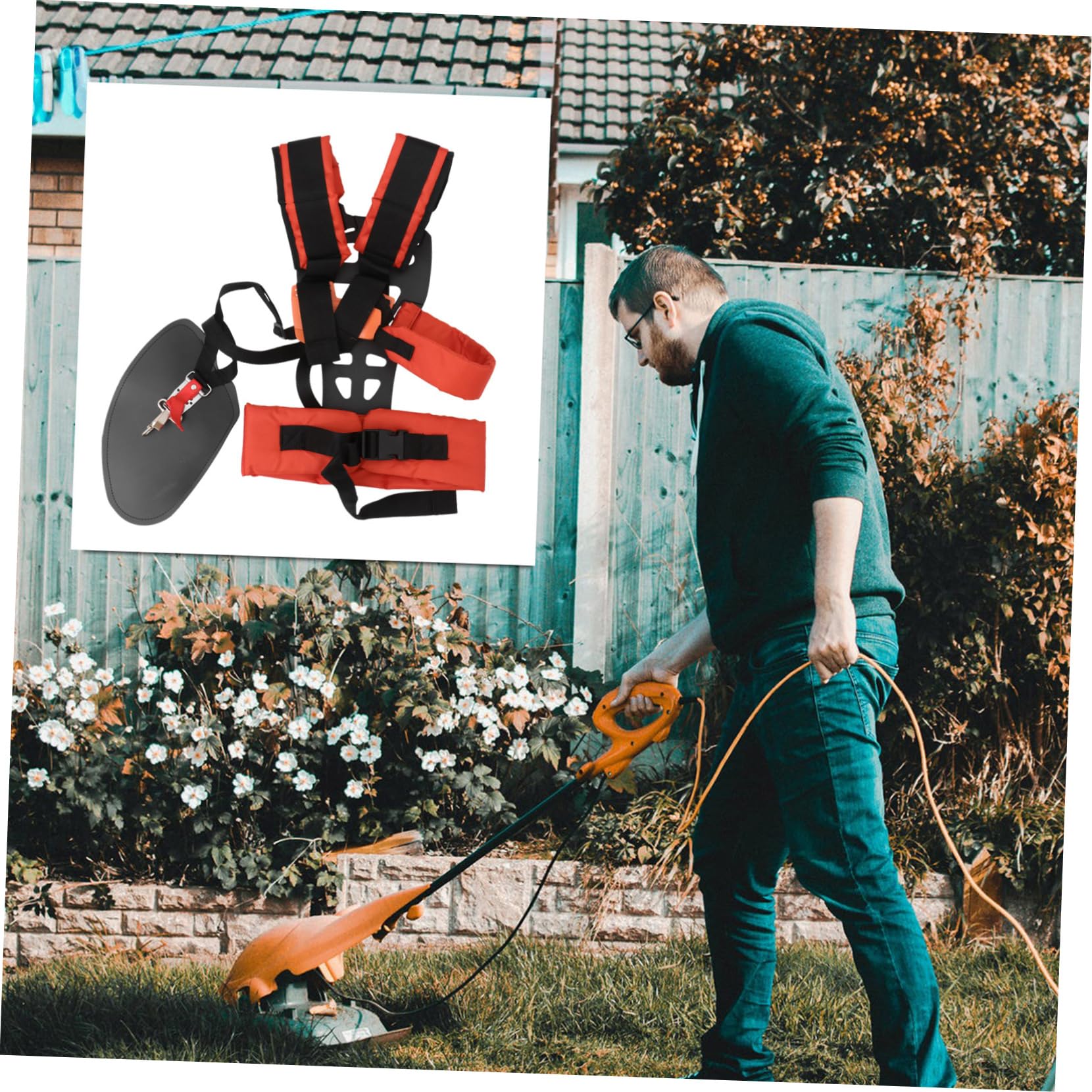 De Arnés para Hombro Cinturon para Desbrozadora para Cortacésped Cinturón Ajustable
