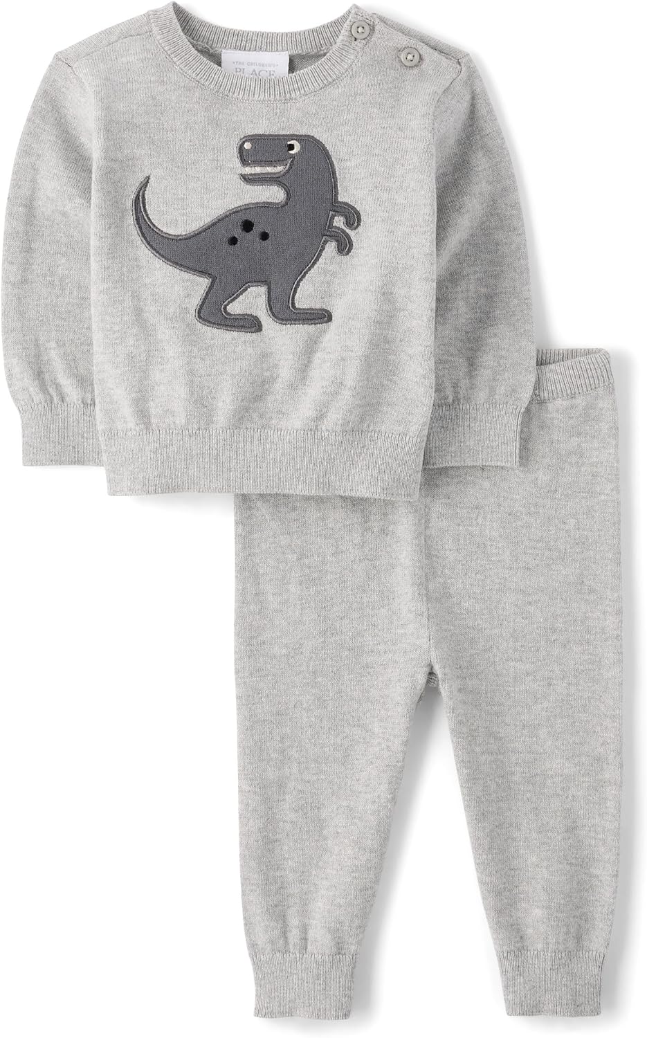 The Children's Place Baby Boys' And Newborn Long Sleeve Sweater and Pants, 2 Piece Playwear Set