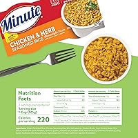 Vista 2 de Minute Arroz saborizado de pollo y hierbas listo para servir, tazas de arroz para microondas, tazas de 8.8 onzas (paquete de 8)