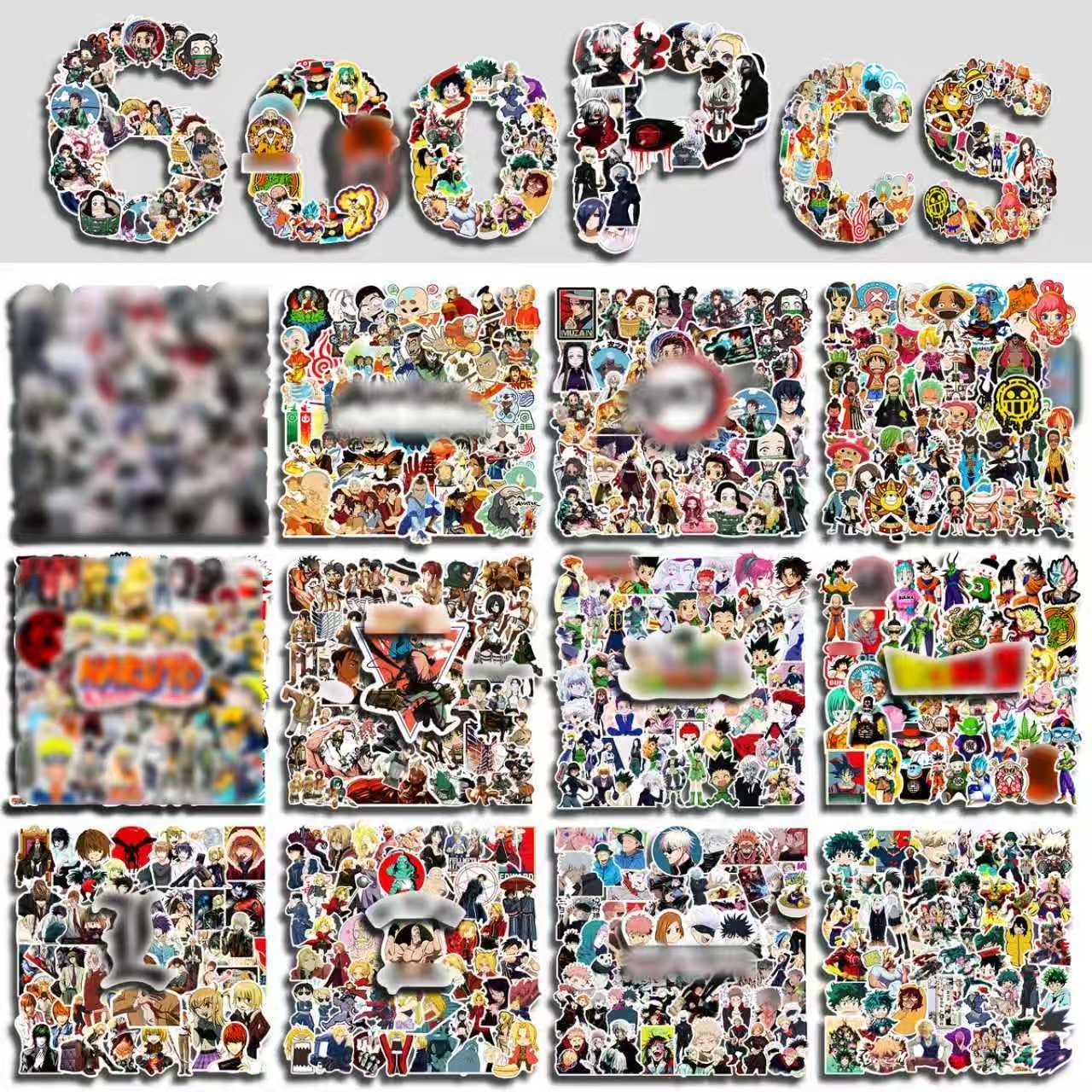 Amazon.com: Arme Large Anime Stickers Mixed Pack,600Pcs Mixed with ...