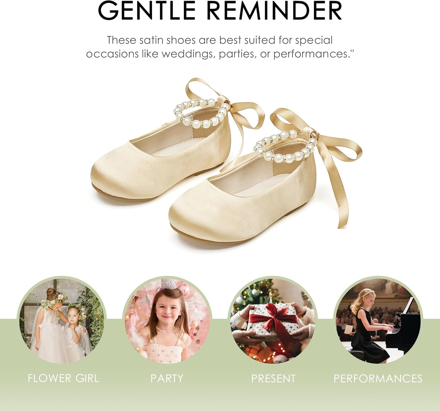 Felix & Flora Girls Toddler Little Ballet Shoes - Flower Girls Mary Jane Flats Dress Shoes Party Wedding - Image 5