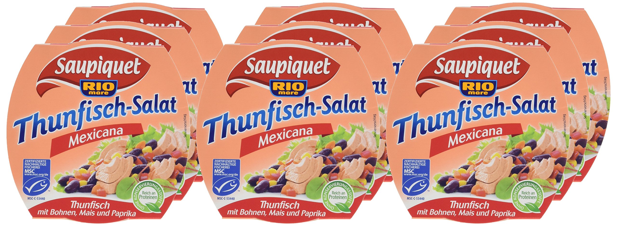 Saupiquet Thunfisch Salat, Mexican, 9er Pack (9 x 160 g)