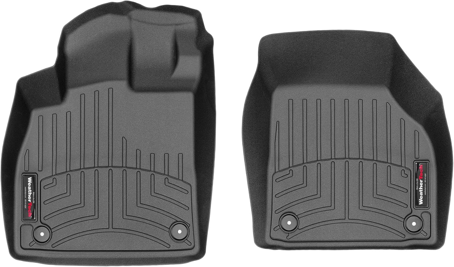 WeatherTech Custom Fit FloorLiners for Audi TT, TT RS, TTS - 1st Row (448551), Black