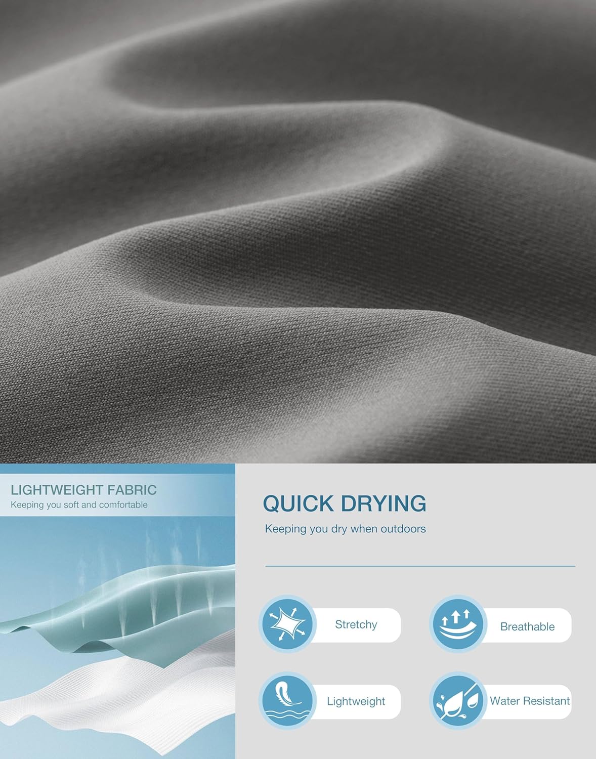 Pudolla Men's Lightweight Jogger with Pockets 4-Way Stretch Sweatpants Workout Runing Athletic Track Pants - Image 5