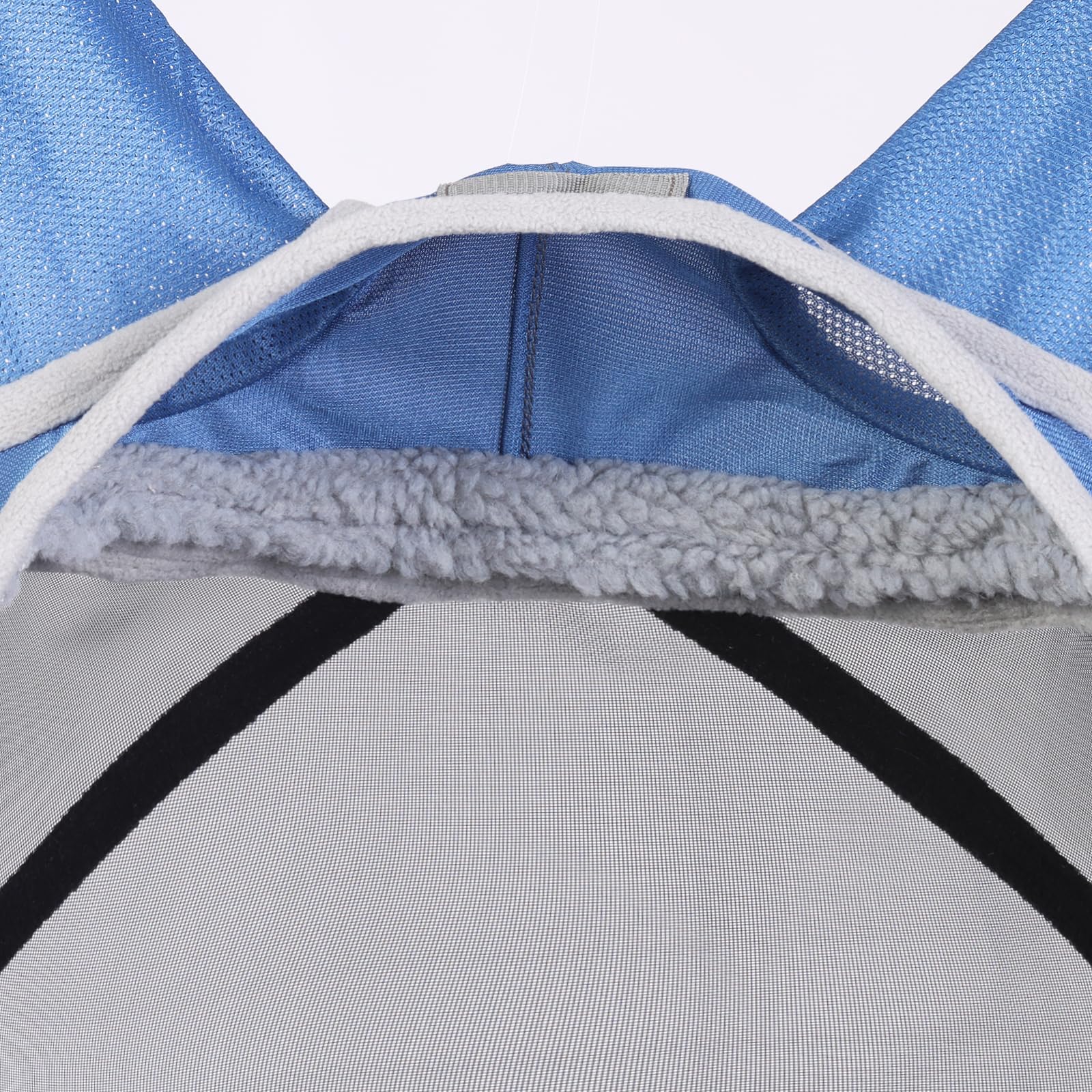 Harrison Howard CareMaster Pro - Maschera antimosche a mezza faccia in pile a maglia fine luminosa, resistente ai raggi UV, color acquamarina (L; Full Size)