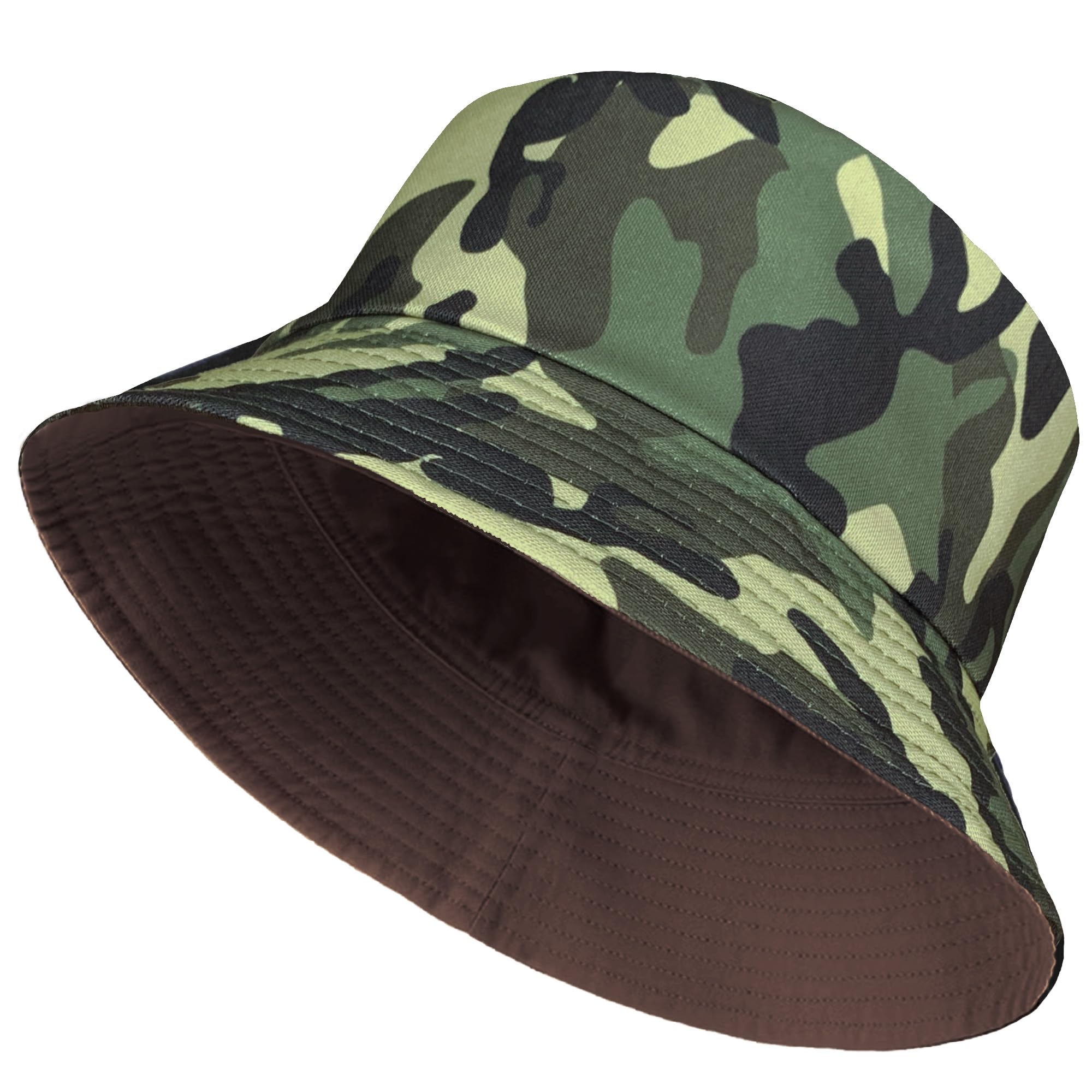 Toskatok Men's Option 1 Toskatok® Upf 50+ Unisex Fully Reversible Cotton Rich Camouflage Bush/Bucket Hat-Opt-1A