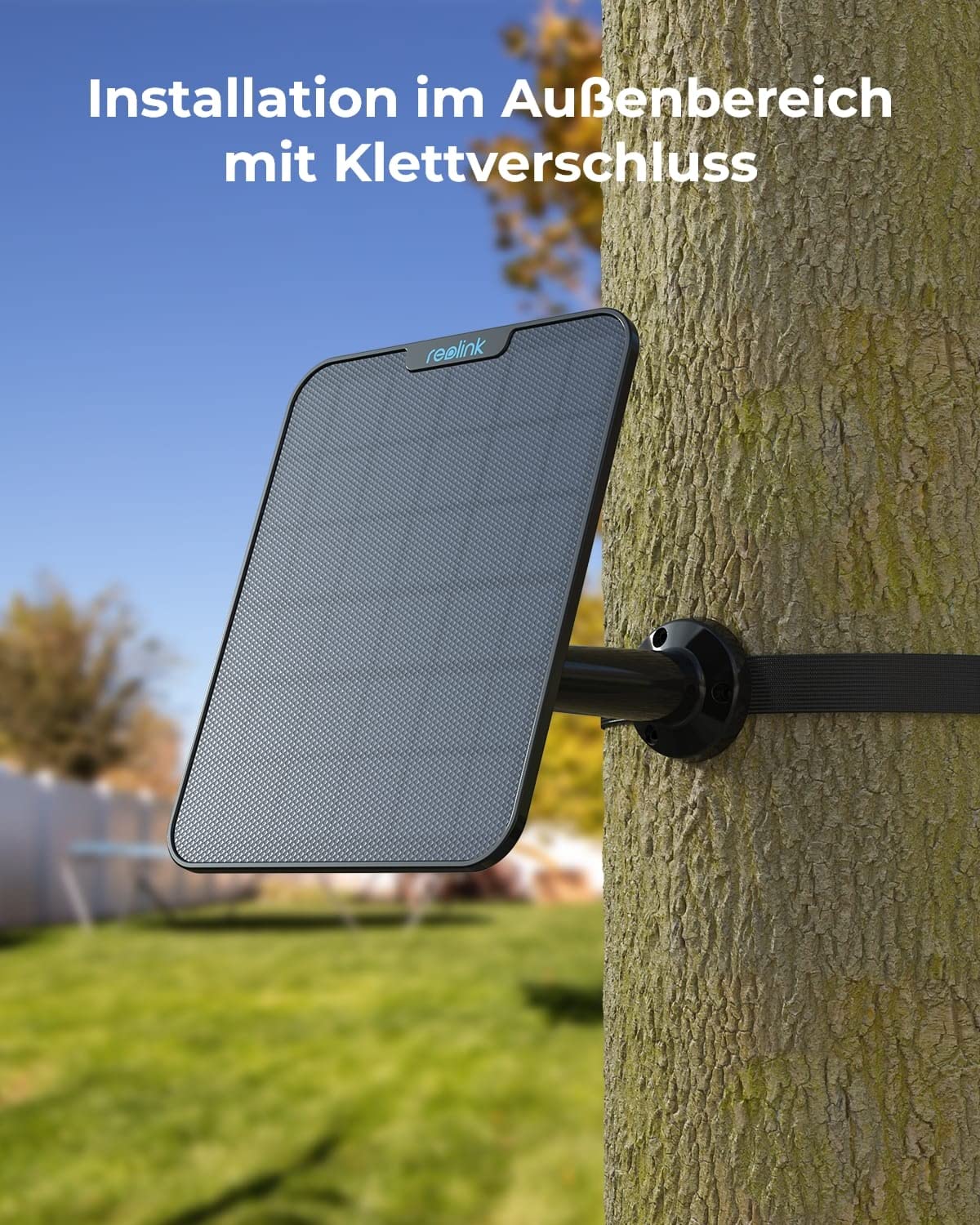Reolink 6W Solarpanel für Akku Überwachungskamera Aussen, USB, Solar WLAN IP Kamera Outdoor, 360° Halterung, Schwarz