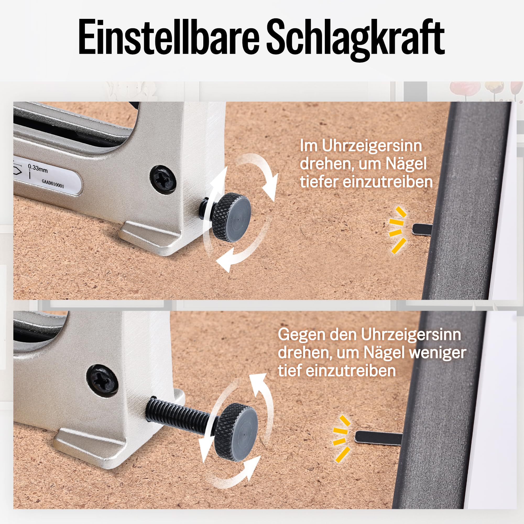 meite HM515 Hand-Punktetreiber für Bilderrahmen, Bilderrahmen-Handtacker mit 1000 Punkten, Leichter Manueller Punktetreiber für Kunstwerke, DIY und Professionelle Einrahmung
