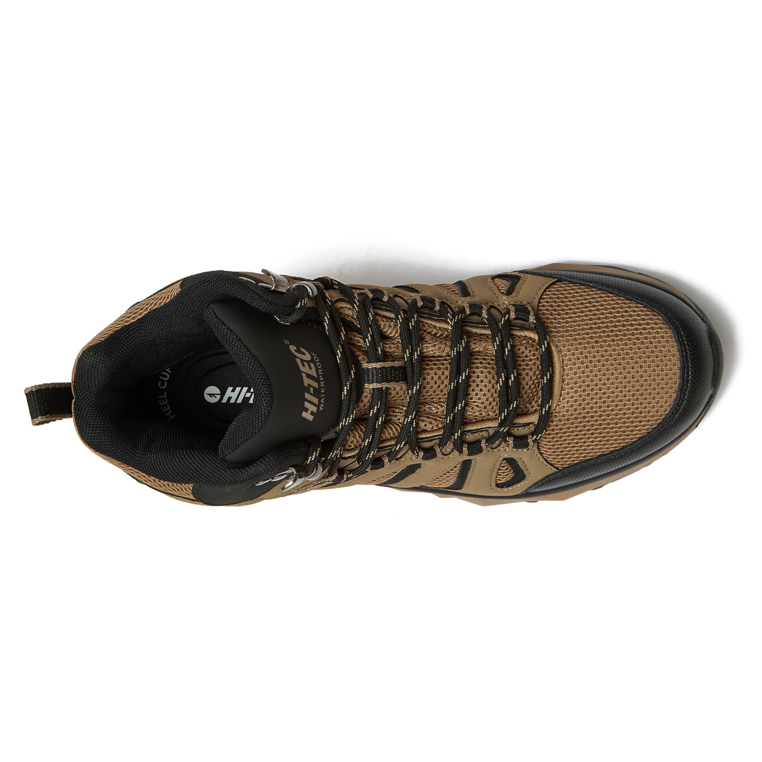 HI-TEC Valley Geo Mid Waterproof Hiking Boots for Men, Lightweight Breathable Outdoor Trekking and Trail Sneakers, Sizes 7 to 15