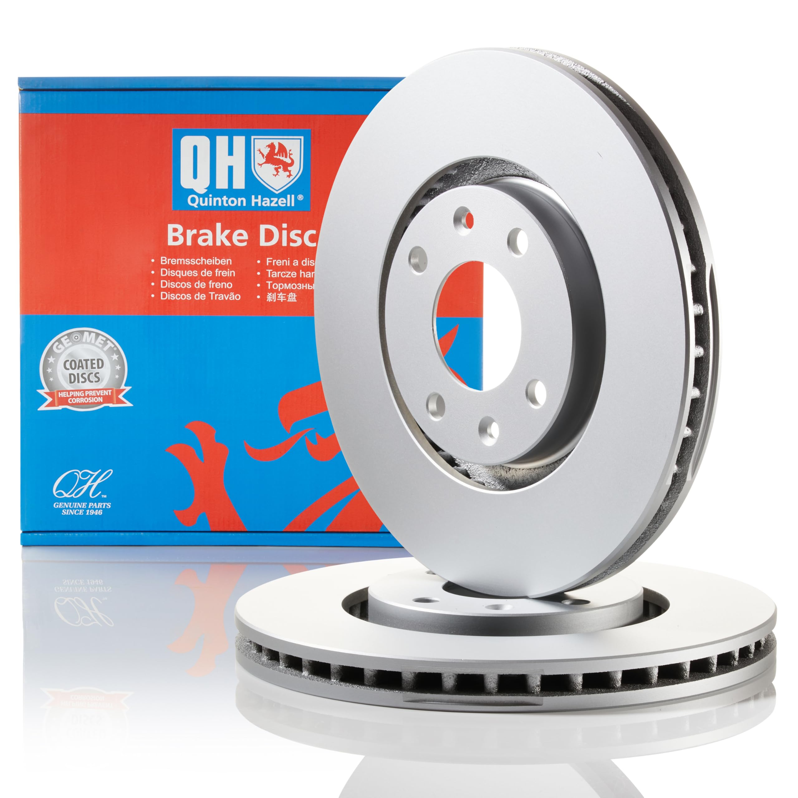 Frankberg Set Dischi Freno Anteriori Ventilati Diametro 283 Mm Per 207, 208, 308, C3, C4, Corsa F E Molti Altri – Sostituisce 4246W2, 424984