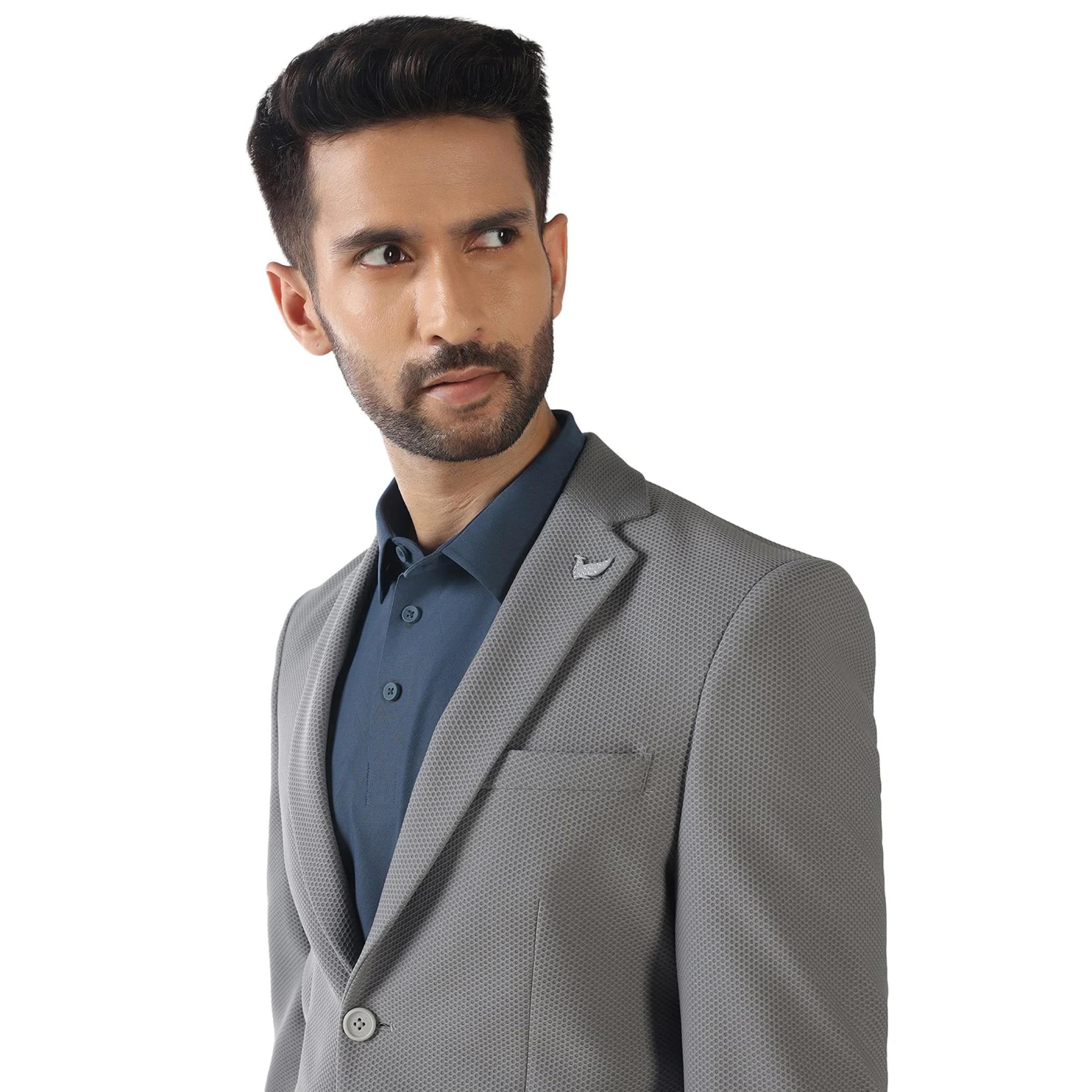 blackberrys Men's Slim Fit Textured Formal Blazers-picture-34