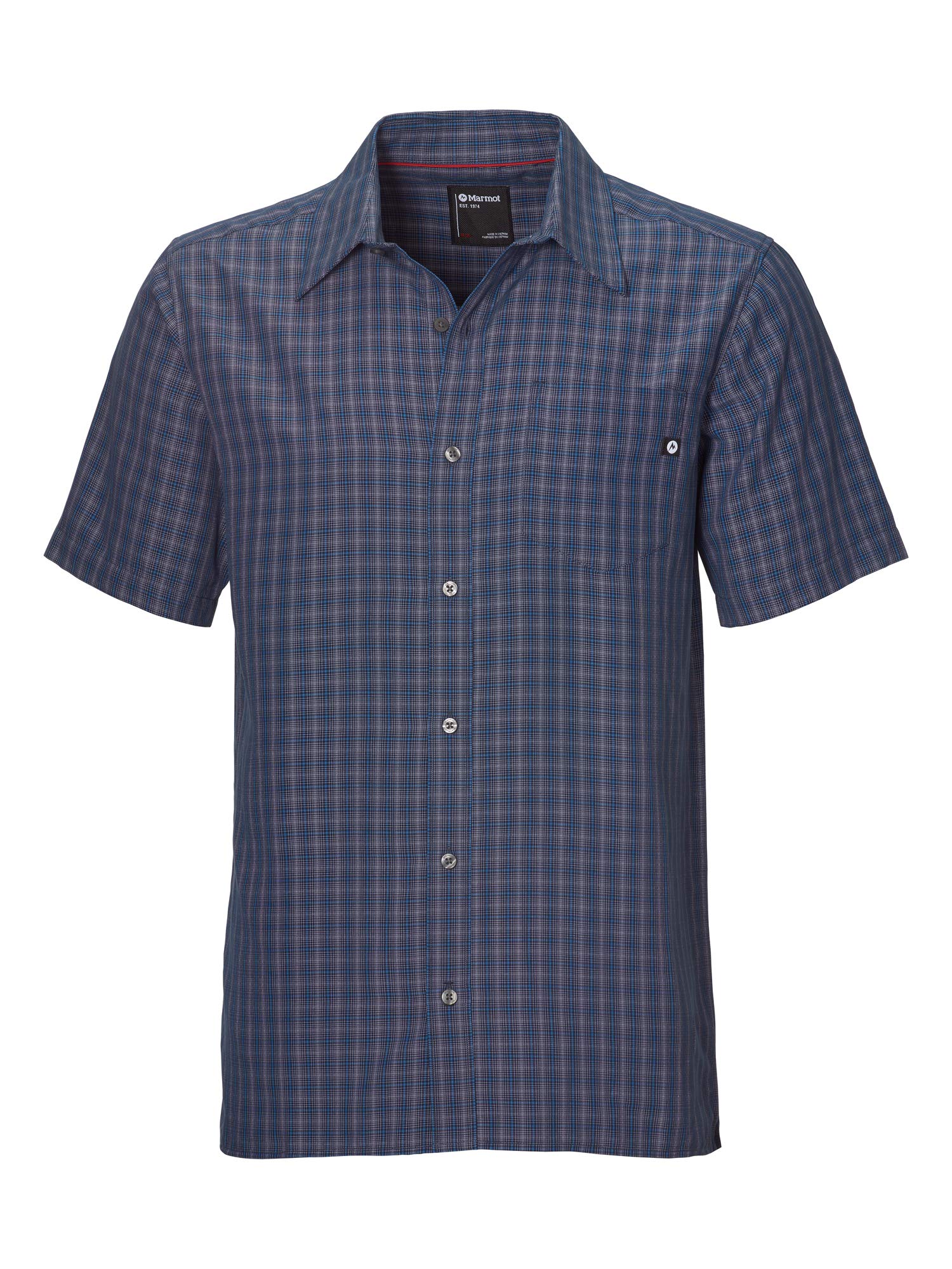 Marmot Herren Eldridge Shortsleeve, Kurzarm-Wanderhemd, schnell trocknendes Reisehemd mit Sonnenschutz, atmungsaktiv und packbar