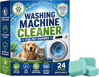 Washing Machine Cleaner Tablets, 24 Count Washer Drum Cleaner for Odor & Residue