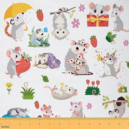 Miniatura 10 de Tela de zarigüeya por yarda, regalos de zarigüeyas, tela de tapicería para sillas, sofá, amantes de las zarigüeyas, regalo de cumpleaños, decoración