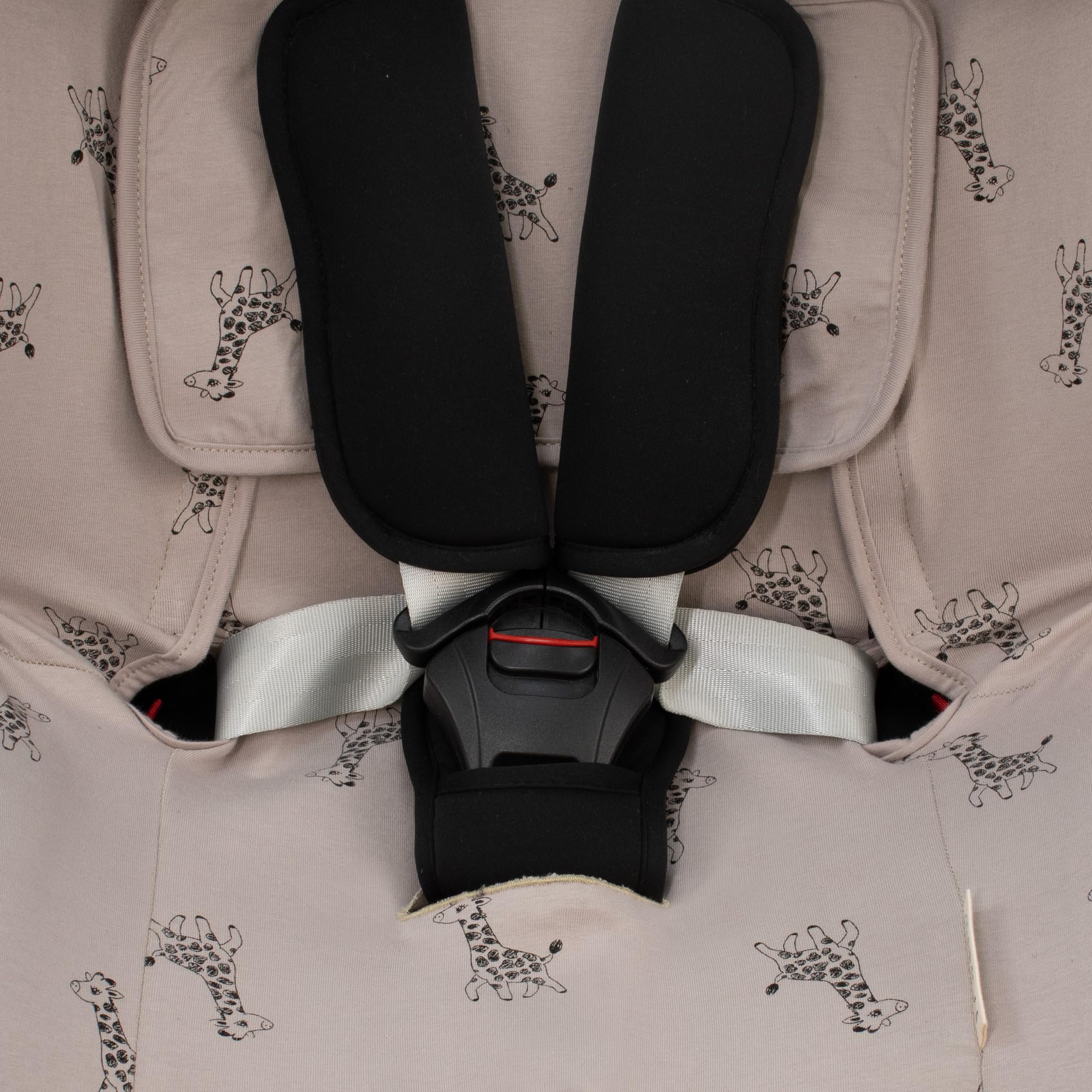JYOKO Kids Funda de algodón para Silla de Coche Compatible Star Ibaby, Baby Auto Fix NOE (Giraffe)