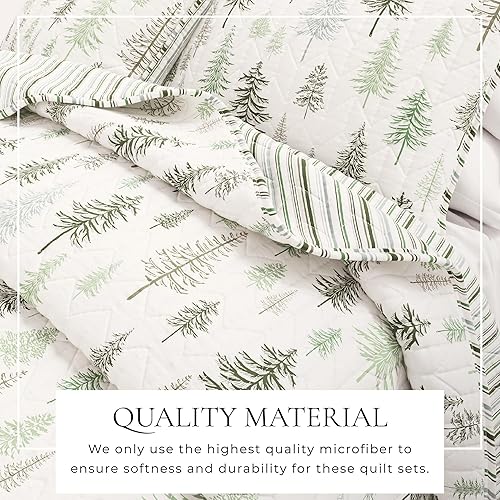 Miniatura 2 de Great Bay Home Juego de colcha reversible de 3 piezas para cabaña de bosque tamaño Queen, para todas las estaciones, cómodo y suave, Truckee