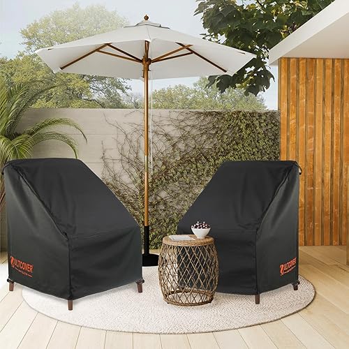 Miniatura 7 de ULTCOVER Smart Selection - Fundas impermeables para sillas de exterior, paquete de 2, fundas para sillas Adirondack de patio y césped, 28 pulgadas