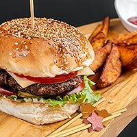 Vista 4 de PARTYHIPPO Paquete de 200 palillos de cóctel de bambú – Palillos de frutas tropicales de 4.7 pulgadas para aperitivos, frutas, queso, bebidas