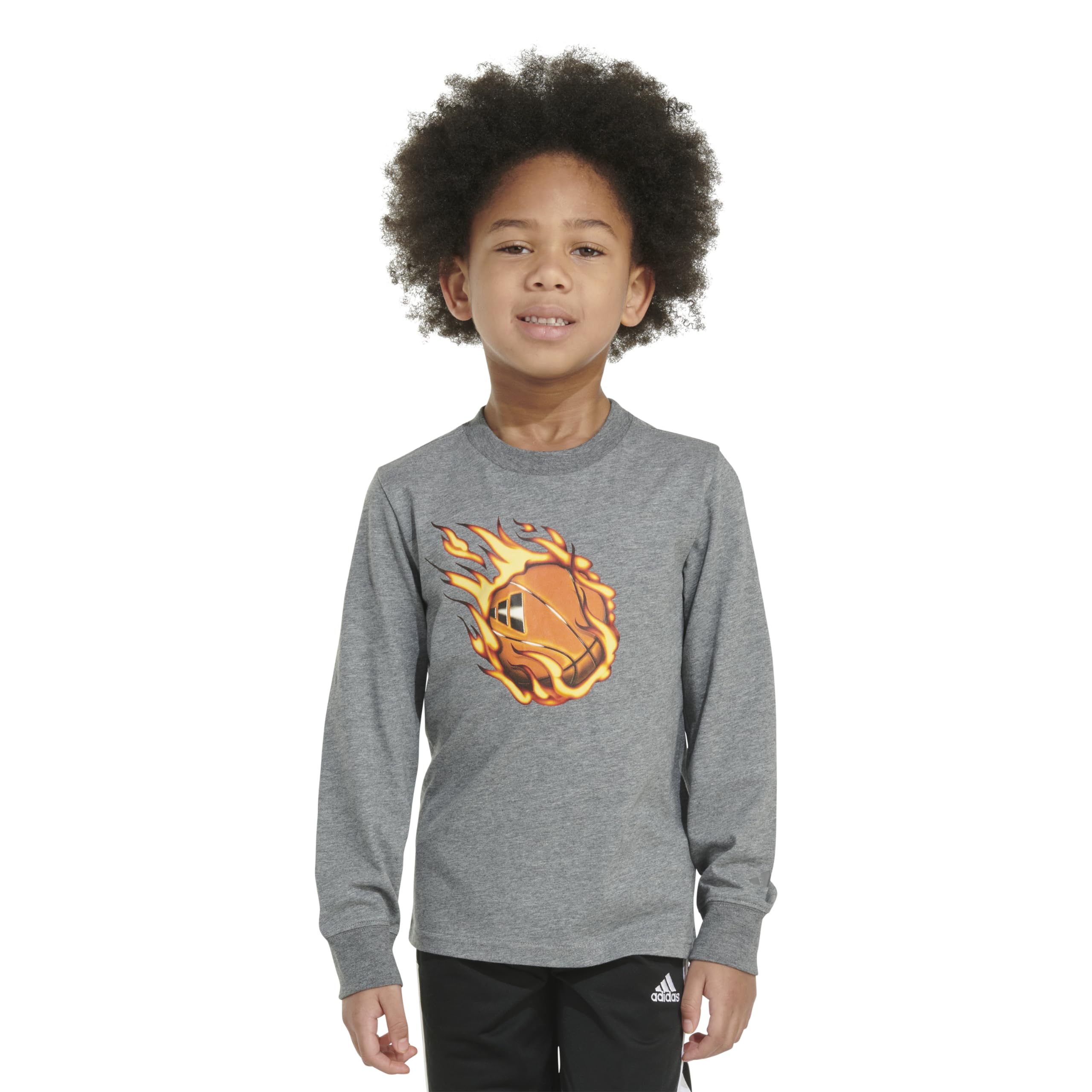 adidas Sport Vibes Heather Jungen Langarmshirt