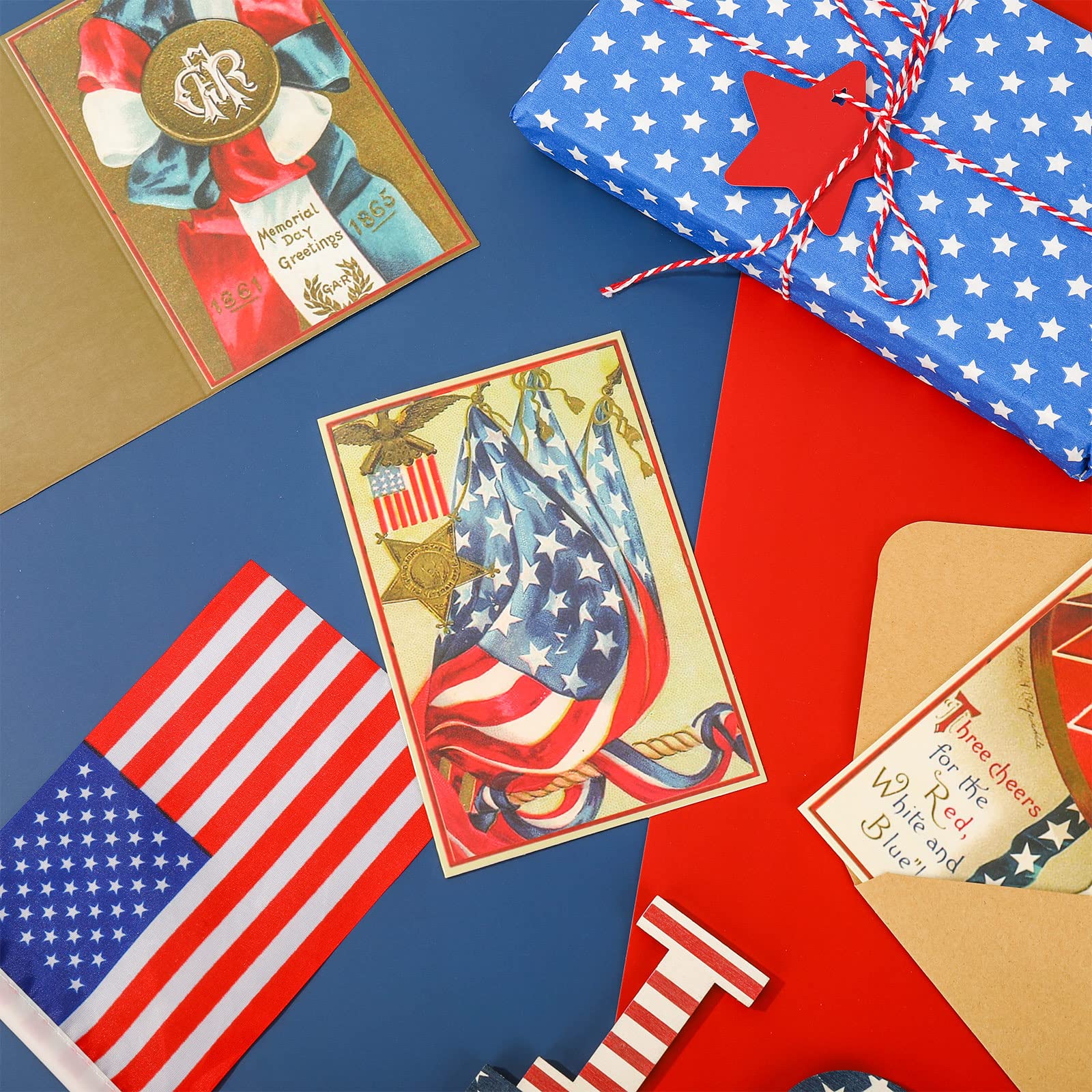 Amazon.com : Whaline 36Pcs Retro Patriotic Greeting Cards 4th of