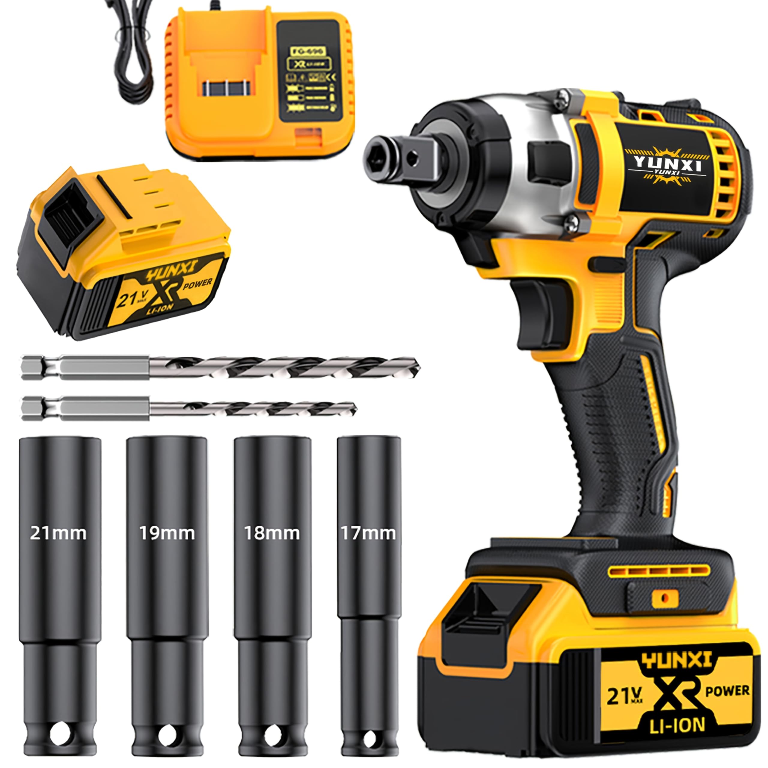 21V wireless impact wrench,Wireless drill/driver compatible with car (a battery)