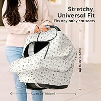 Vista 4 de KeaBabies D-Lite - Funda de asiento de auto para bebés y bebés, toldo para asiento de automóvil para primavera, otoño, invierno, fácil de llevar