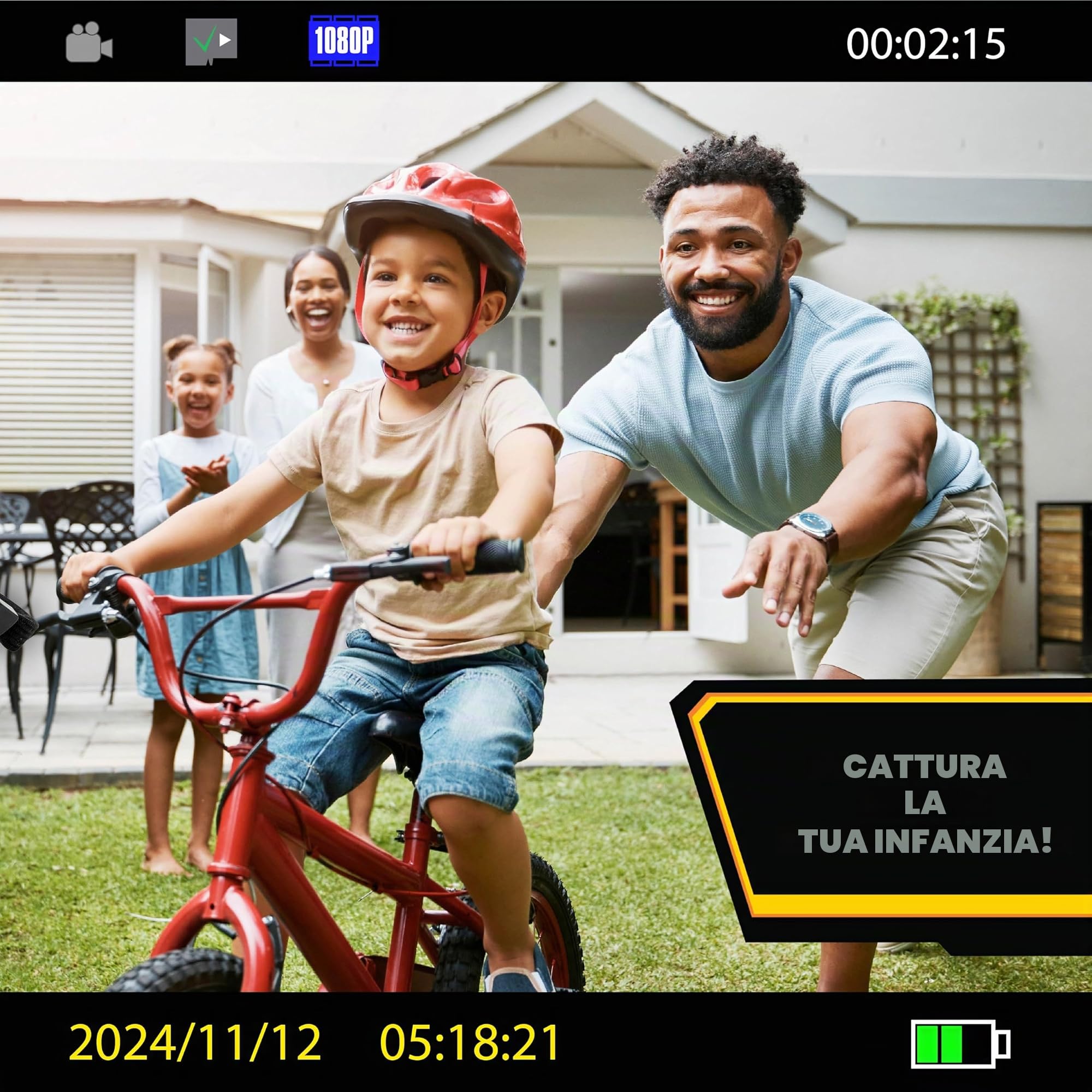 ekids Spiderman - Fotocamera digitale per bambini con scheda SD, videocamera, adesivi digitali integrati, regali per bambini