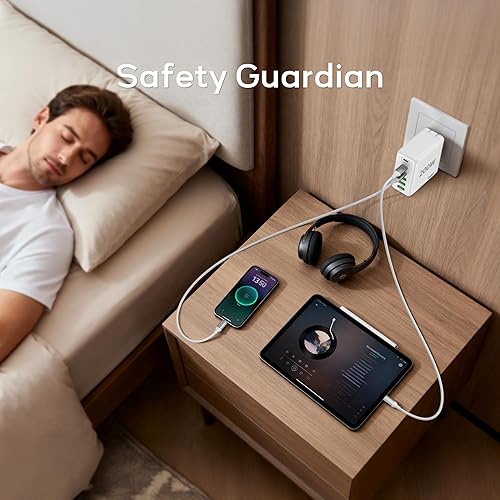 Miniatura 7 de Paquete de 2 cargadores USB C, 200 W GaN cargador súper rápido tipo C iPhone 17 16 carga rápida 6 puertos plegable PD estación de carga para todos