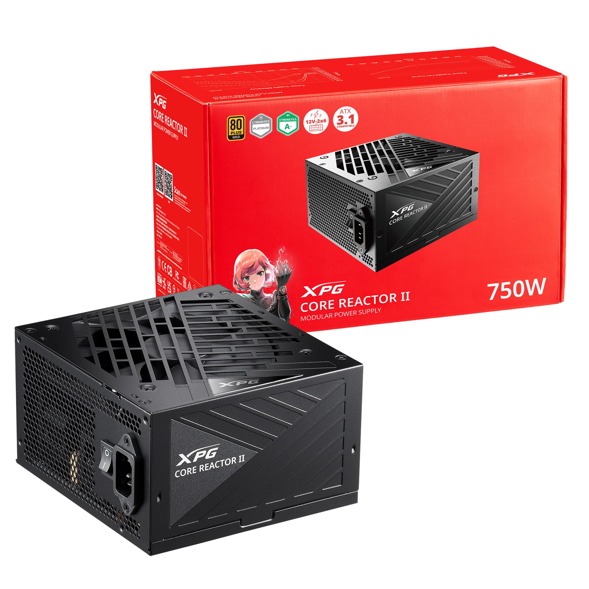 XPG CORE REACTOR II VE 750W モジュラー電源 Amazon.com: Adata XPG Core Reactor II Power Supply - 750W, 80 Plus