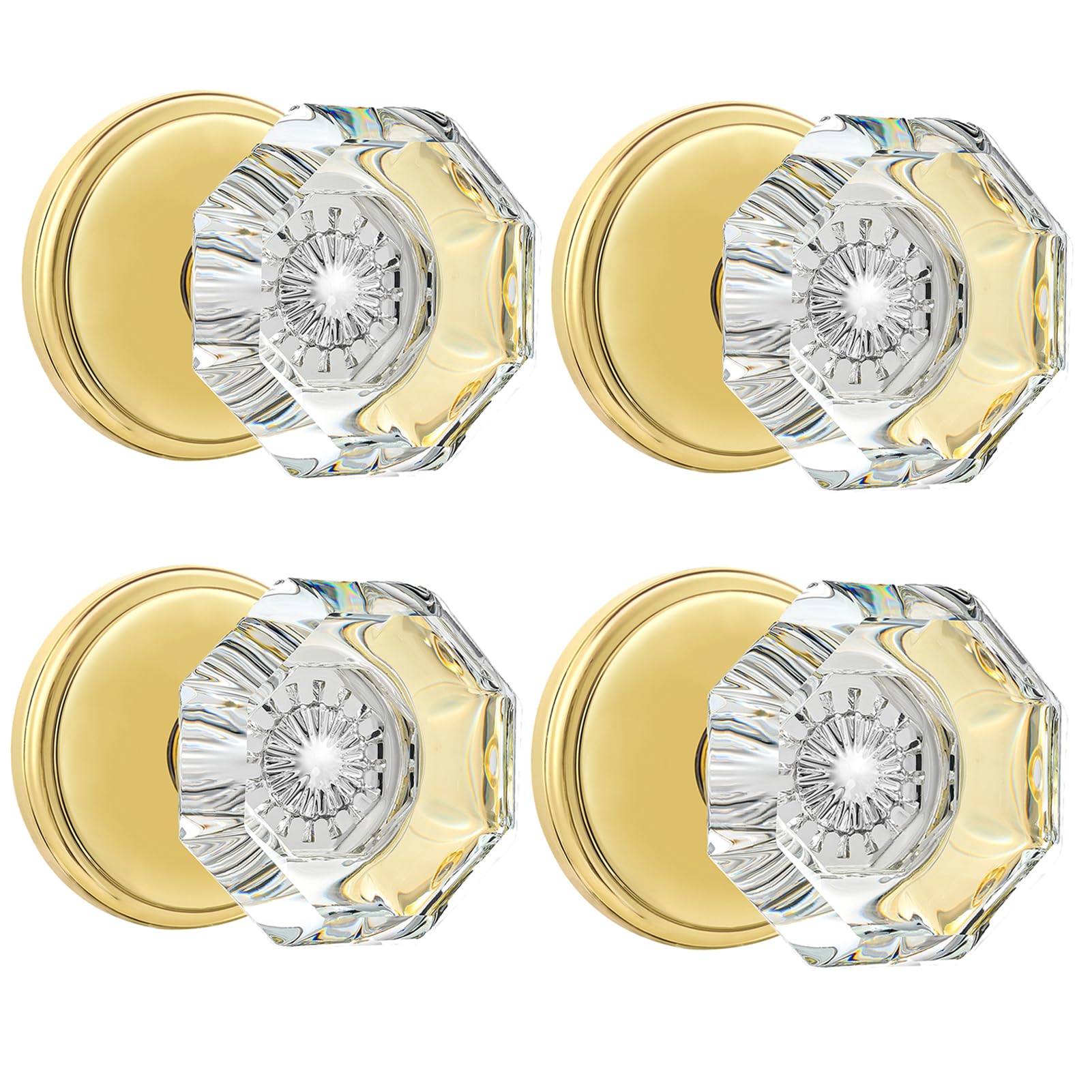 Modern Glass Door Knobs - Satin Nickel -14