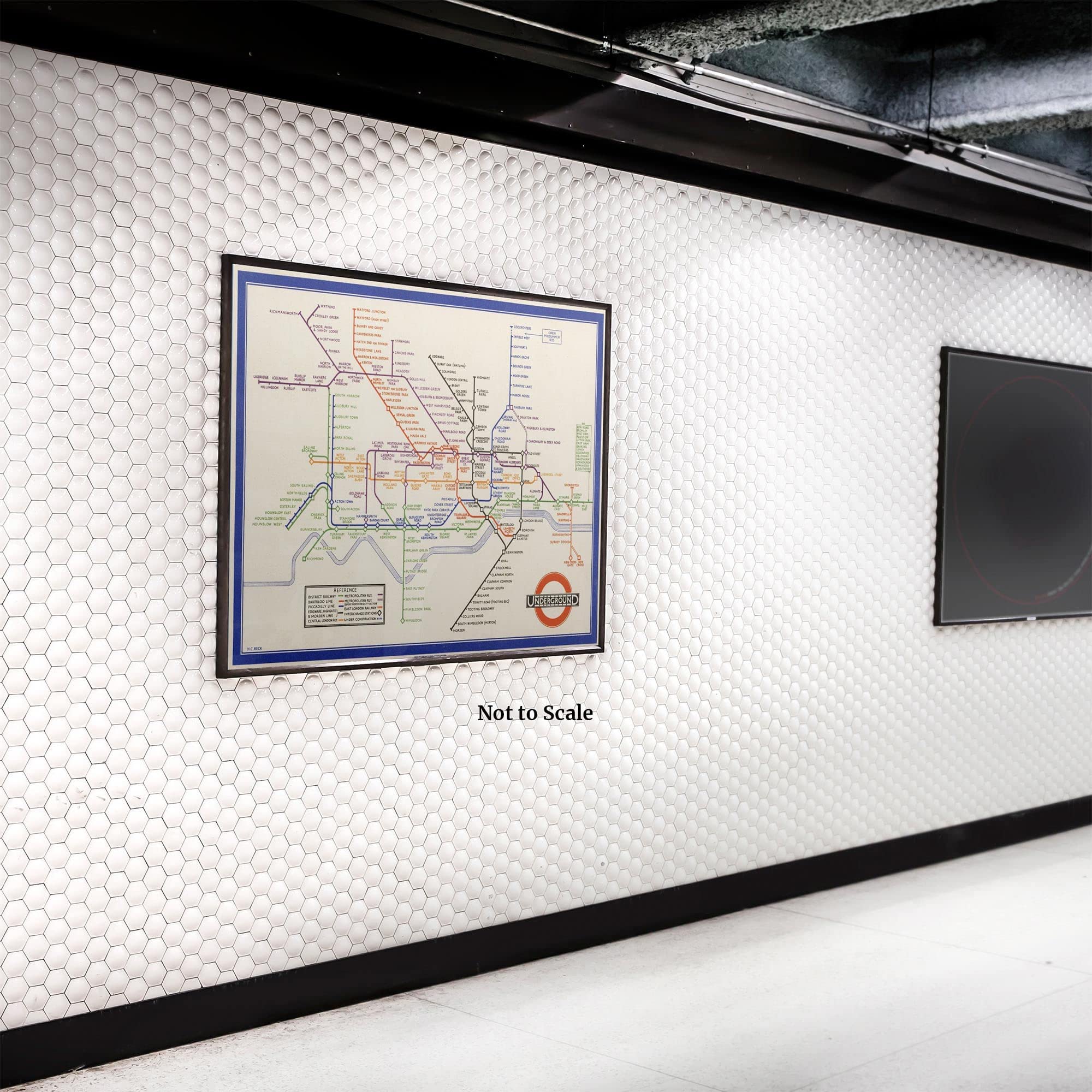 モダン ストリート ロンドンアンダーグラウンド サブウェイ アートポスター 額縁 モダン ストリート ロンドンアンダーグラウンド サブウェイ