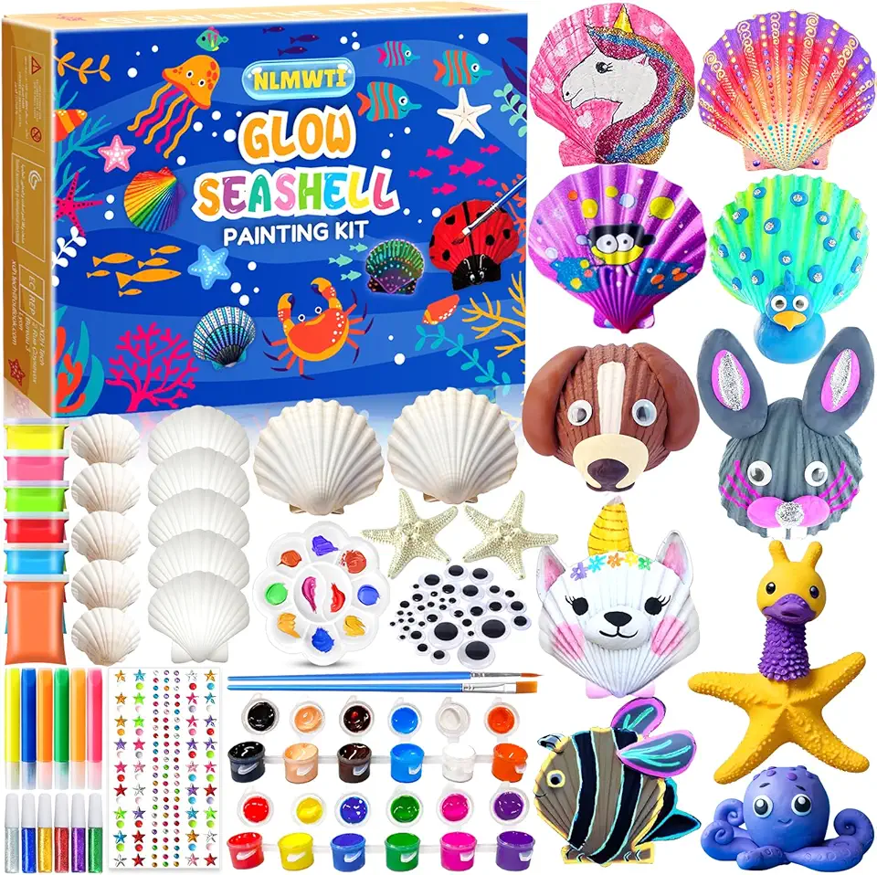 Glitter DIY glöd i mörkret målning för barn