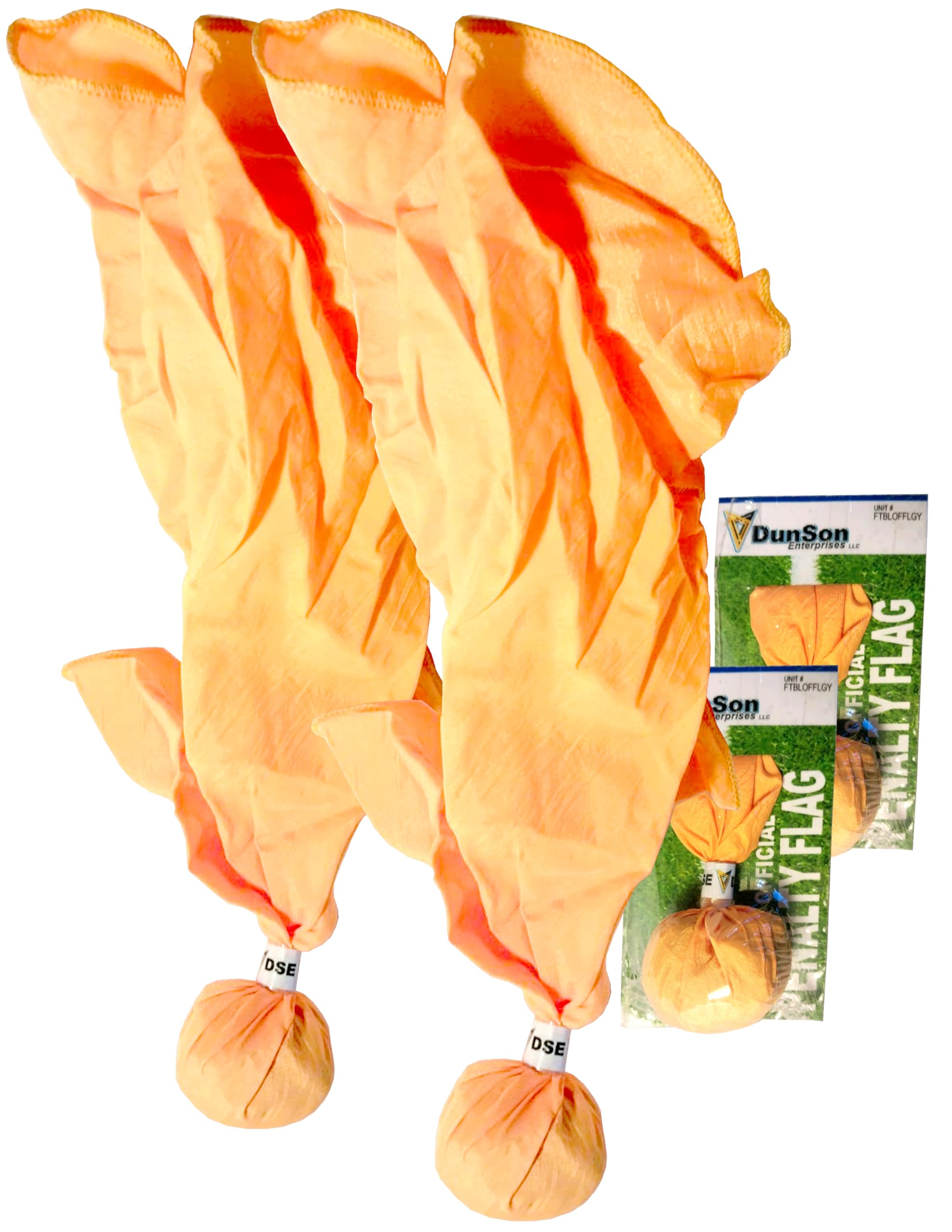 DSE Football Official's Referee Penalty Flag with Yellow Flag and Yellow End in a 2 Pack